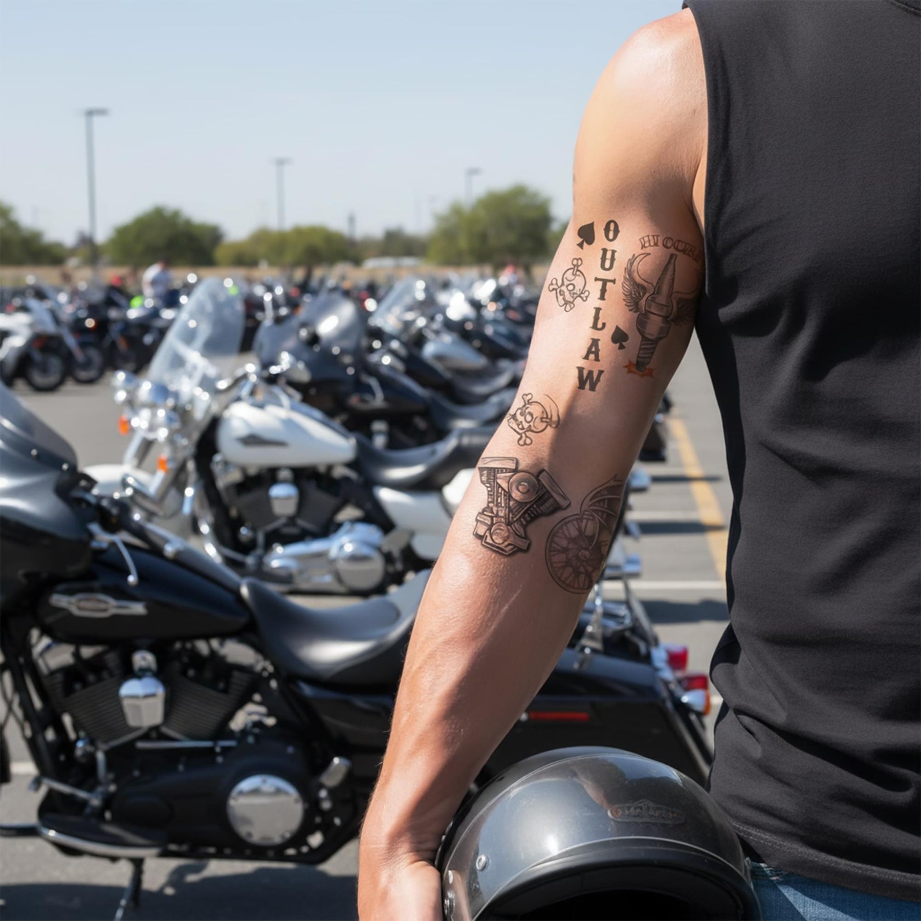 Biker Tattoo Costume Accessory
