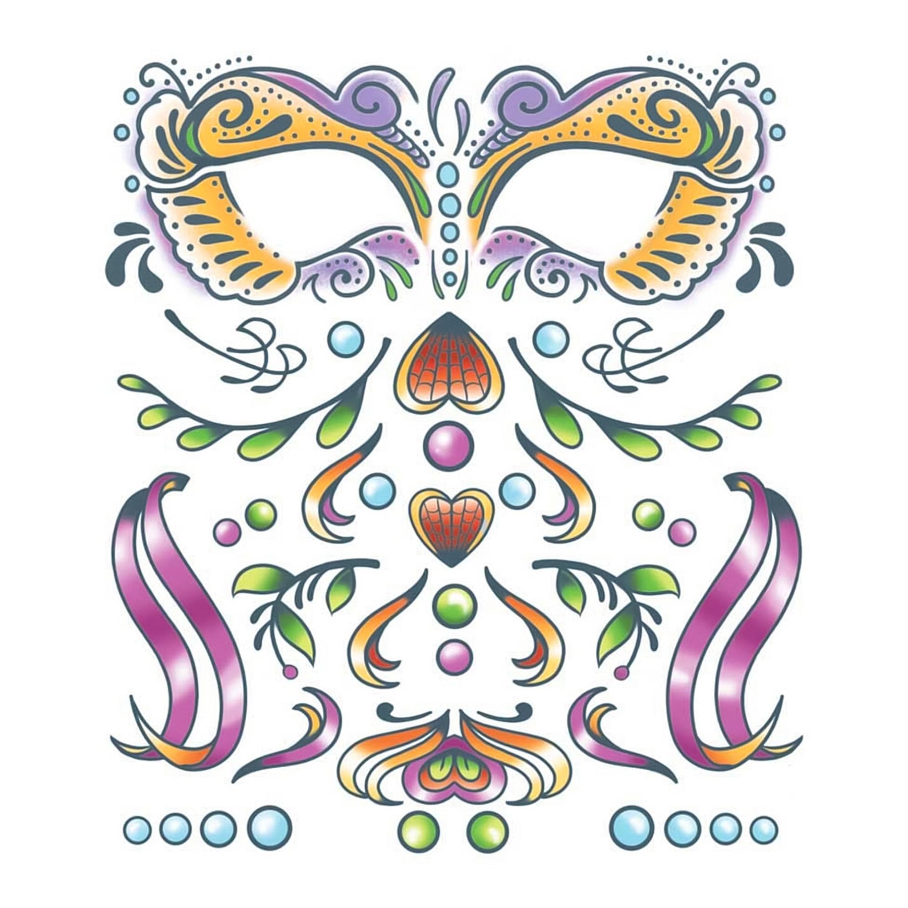 Carnivale Face Tattoo Costume Accessory