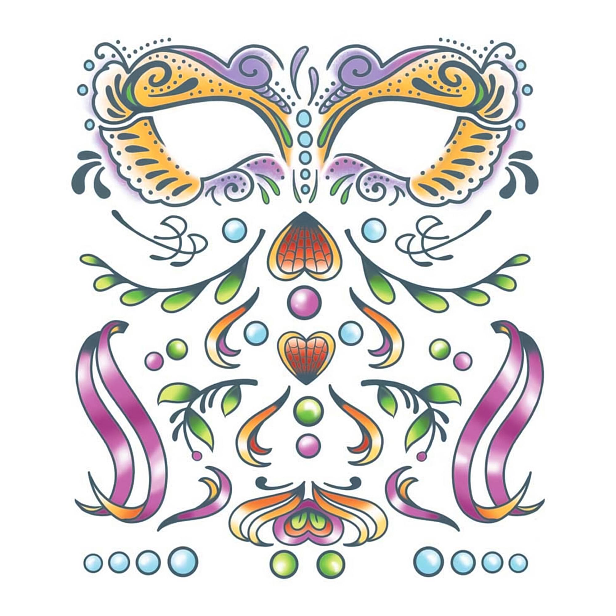 Carnivale Face Tattoo Costume Accessory