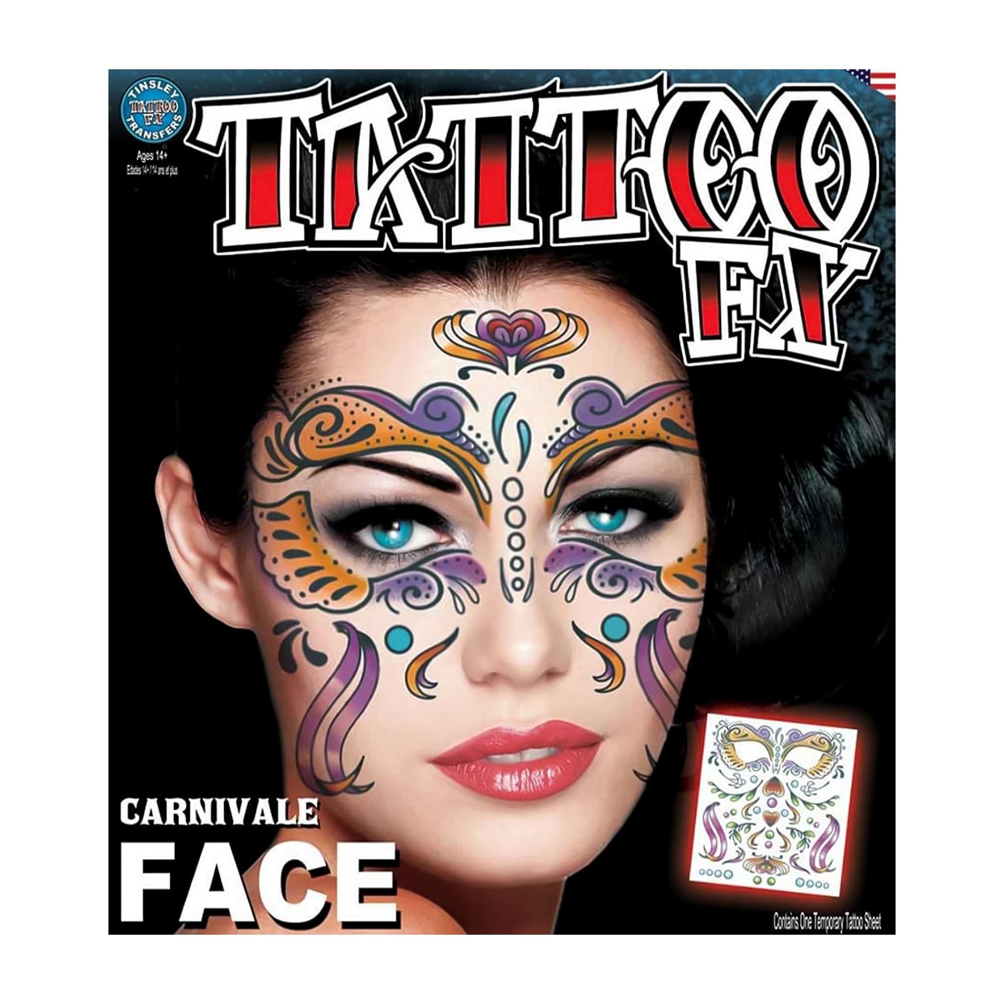 Carnivale Face Tattoo Costume Accessory