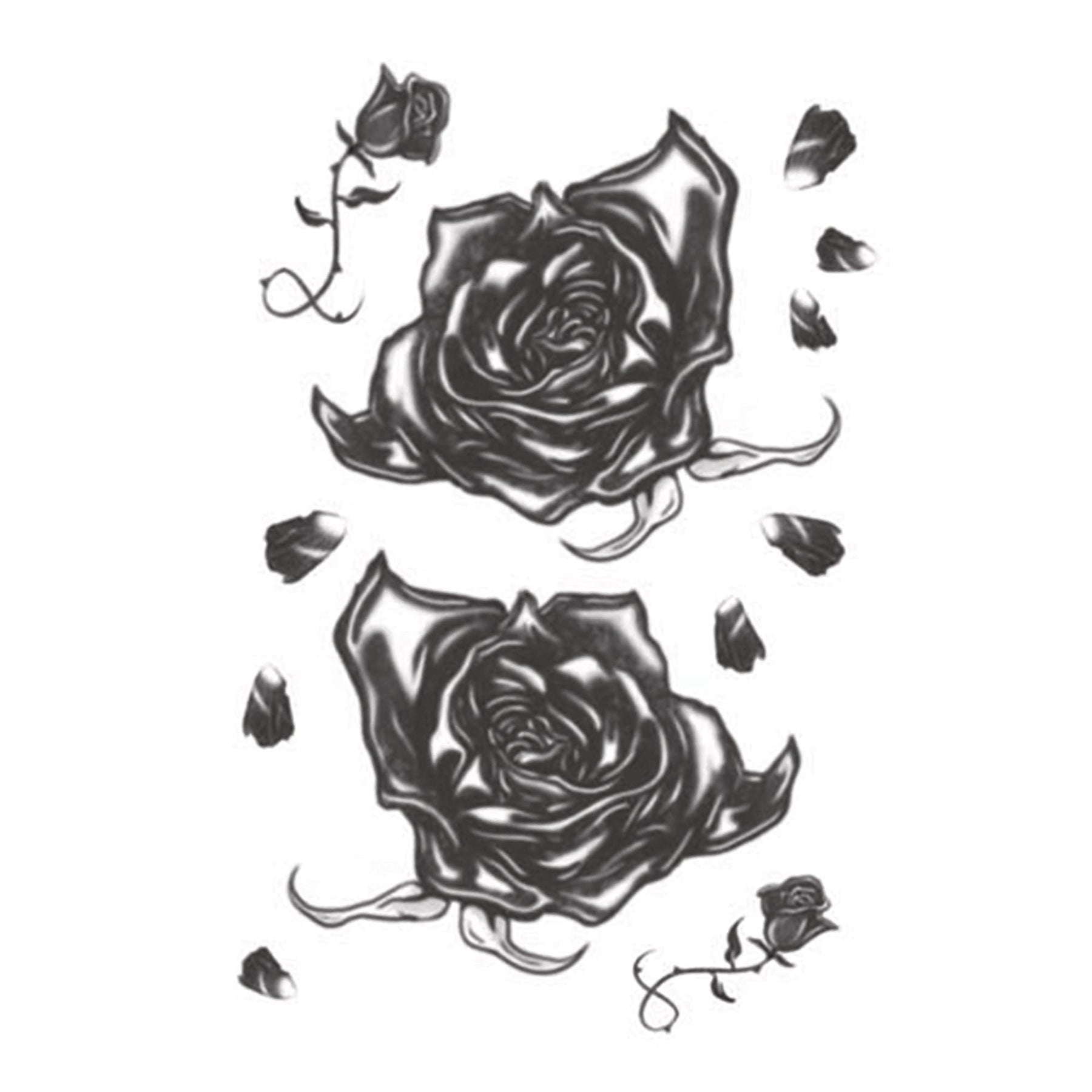 Black Roses Goth Tattoo Costume Accessory