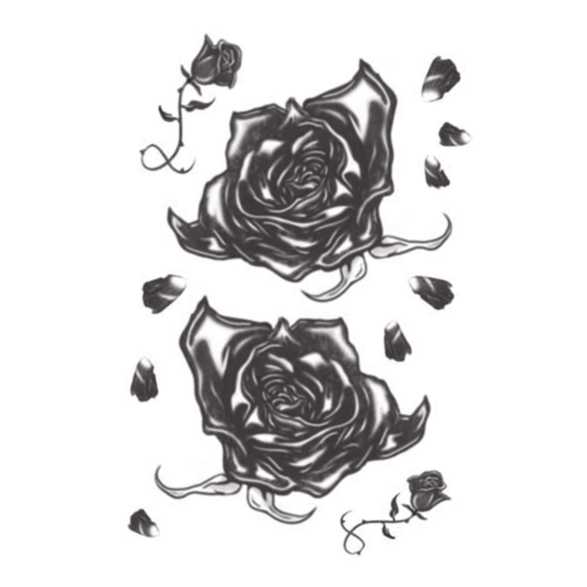 Black Roses Goth Tattoo Costume Accessory