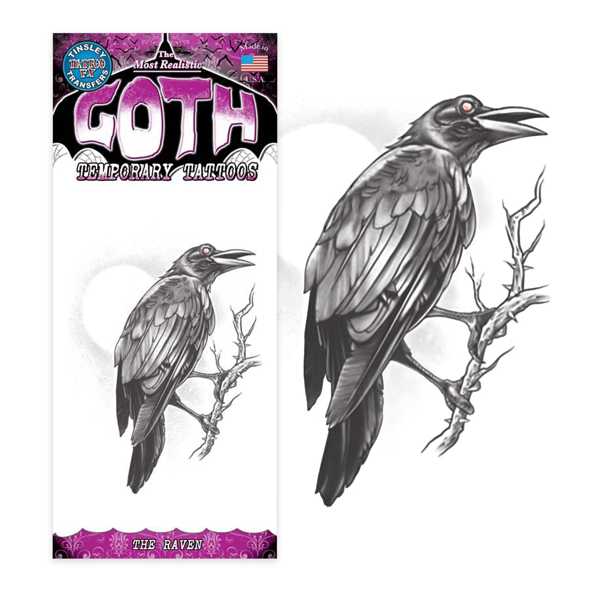 The Raven Goth Tattoo Costume Accessory