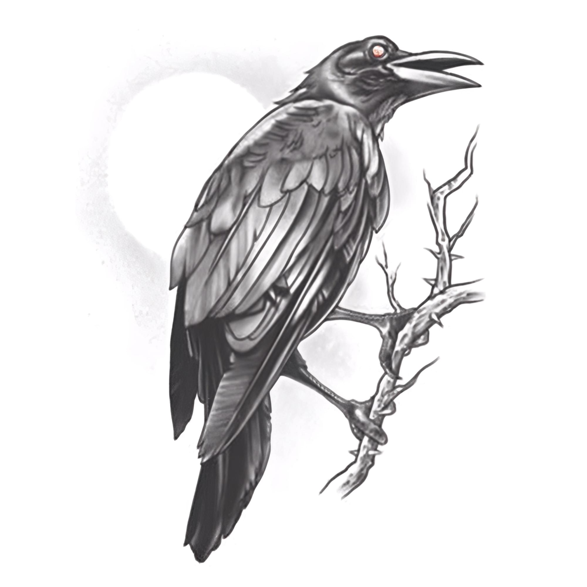 The Raven Goth Tattoo Costume Accessory