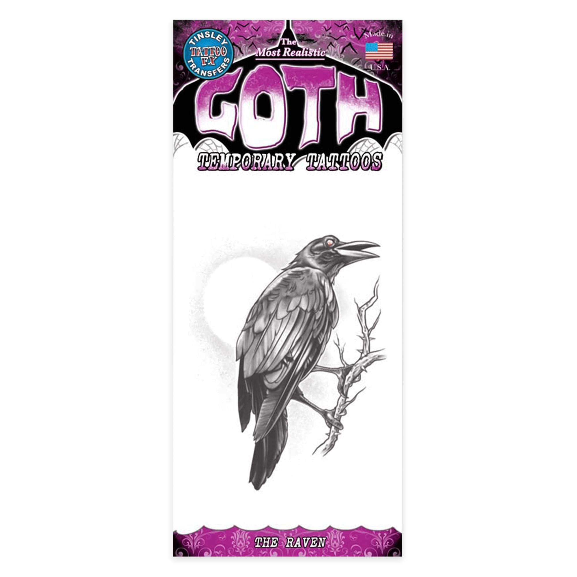 The Raven Goth Tattoo Costume Accessory
