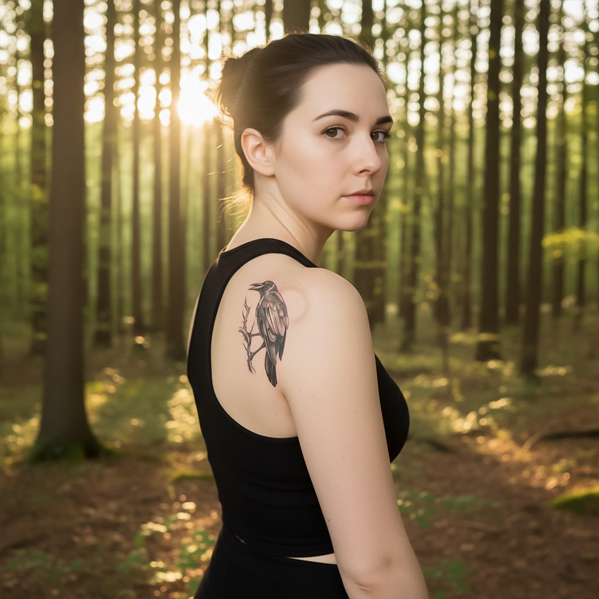 The Raven Goth Tattoo Costume Accessory