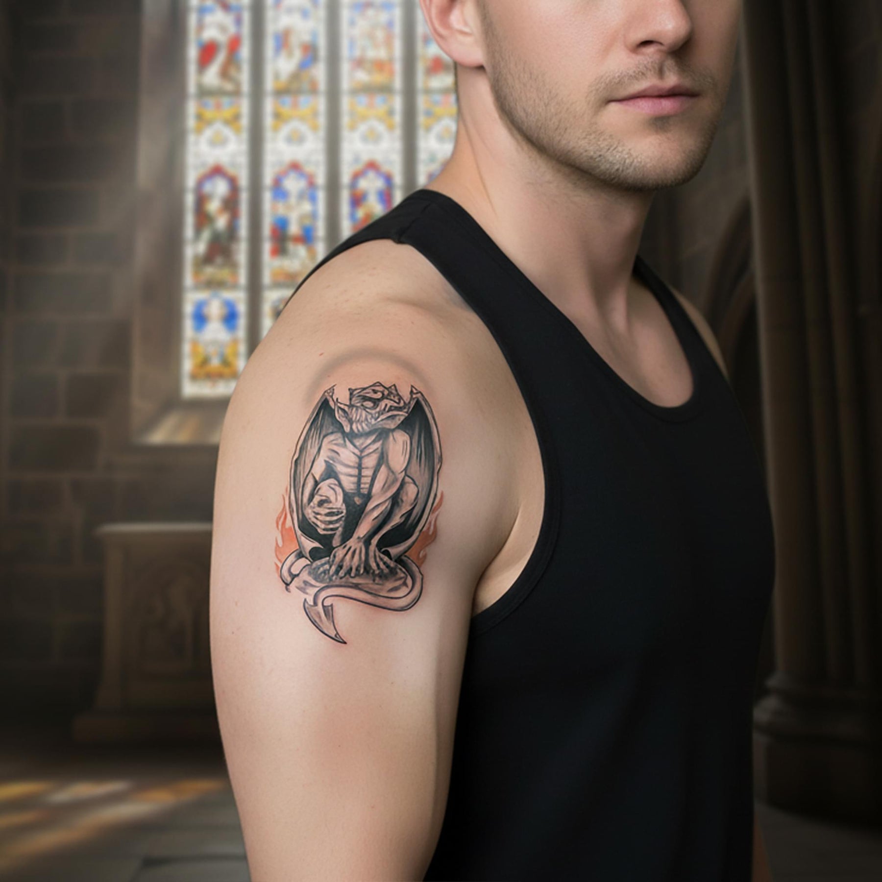 Gargoyle Goth Tattoo Costume Accessory