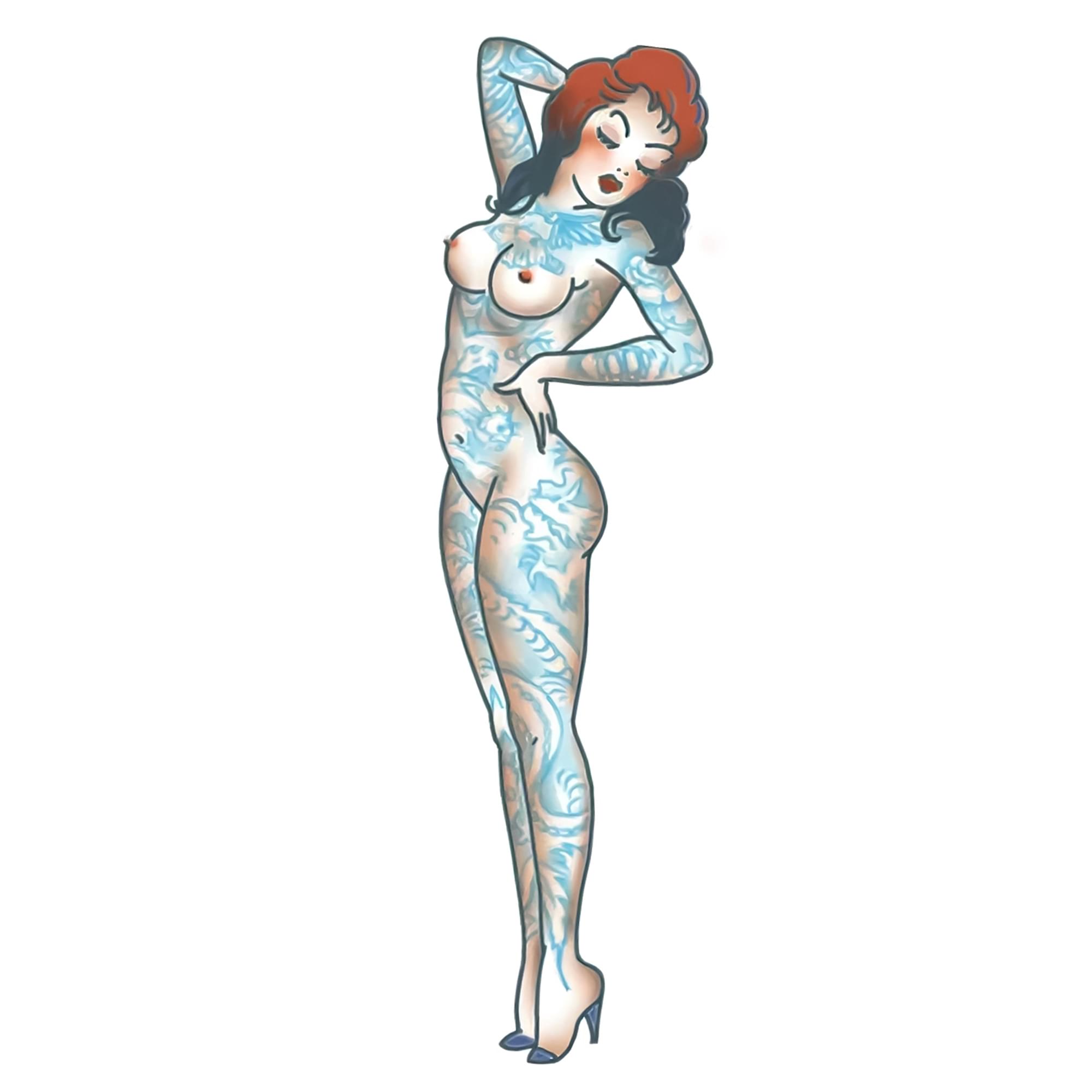 Tattooed Pin Up Tattoo Costume Accessory
