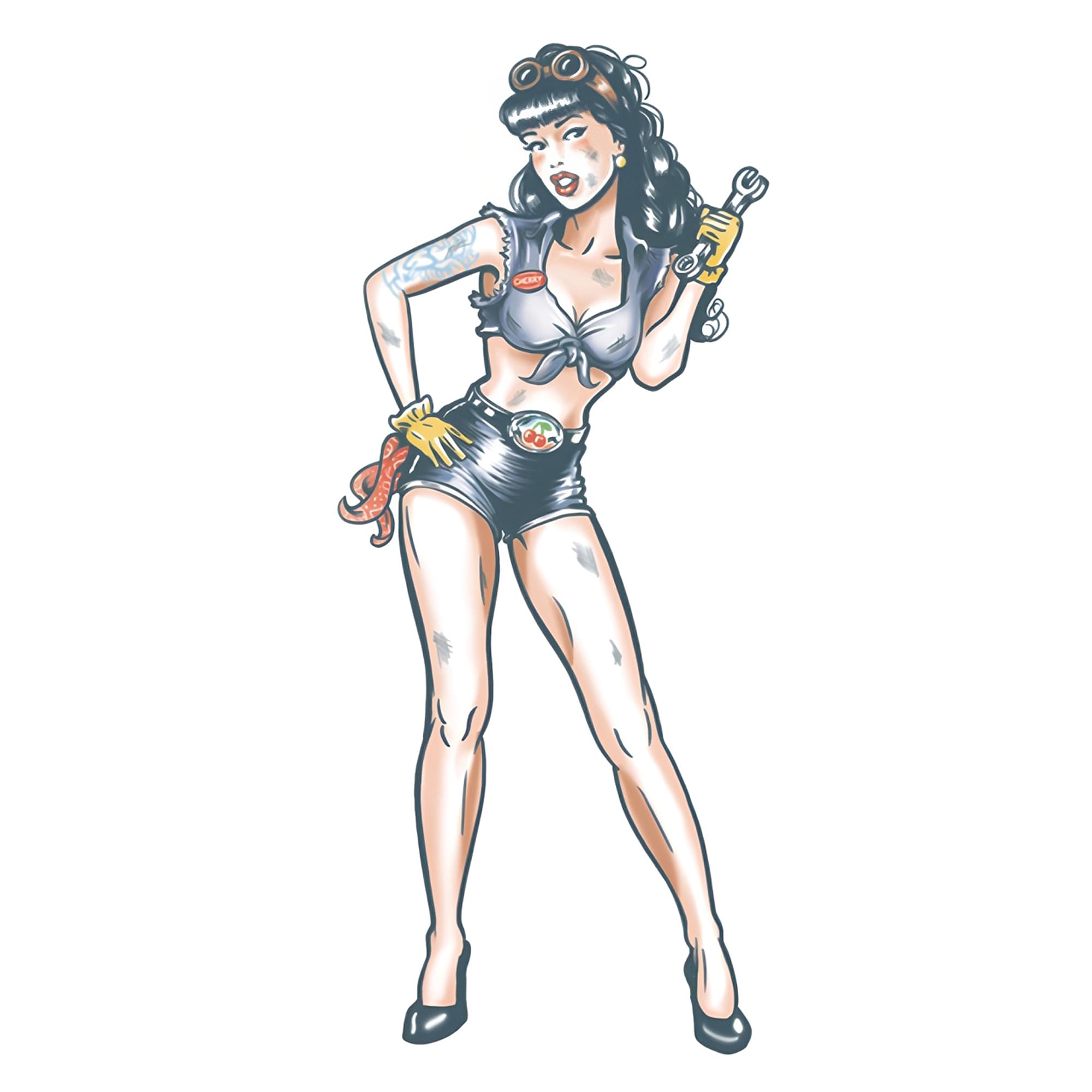 Mechanic Pin Up Tattoo Costume Accessory