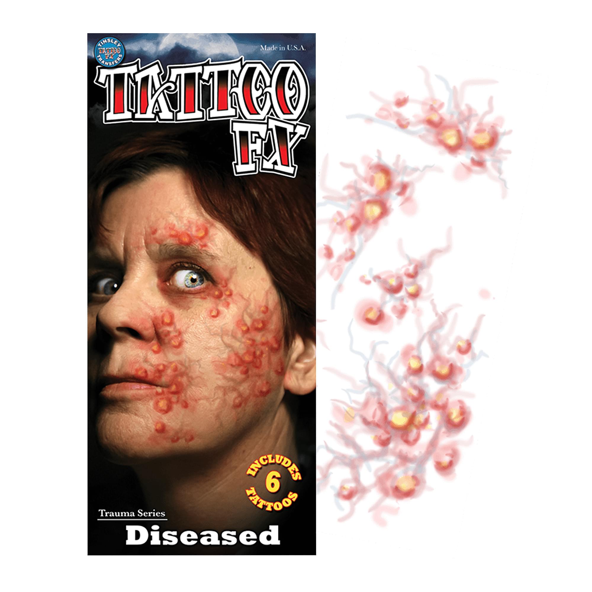 Diseased Trauma Tattoo Costume Accessory