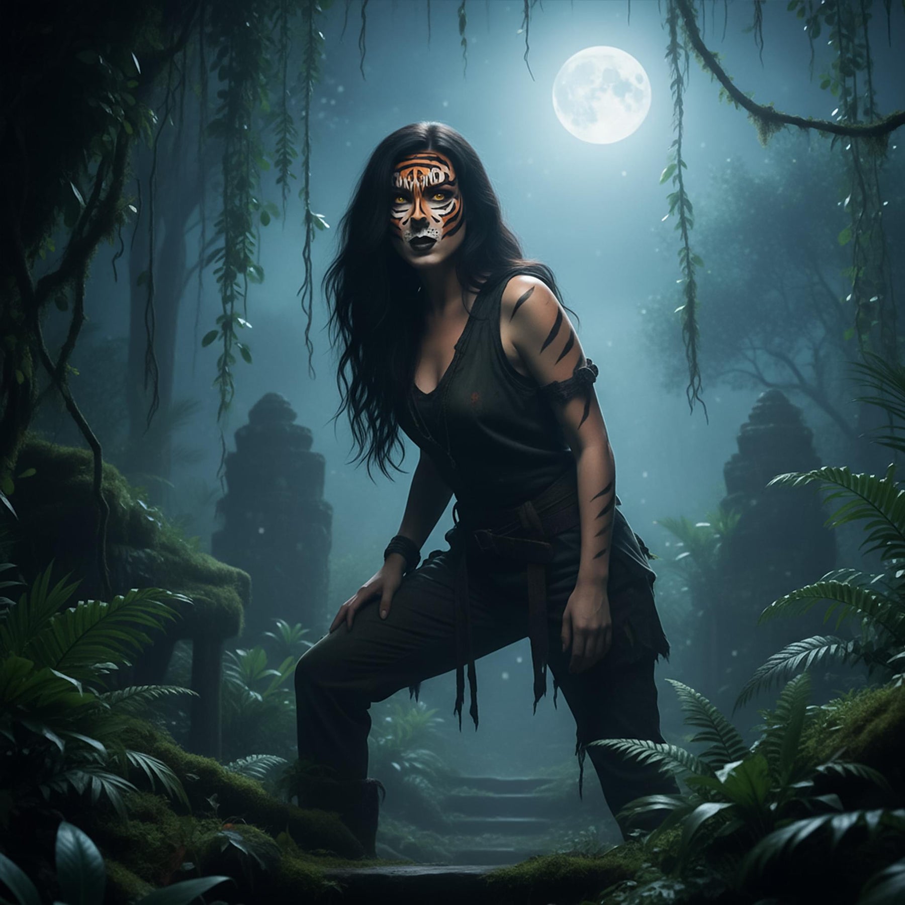 Tiger Face Adult Costume