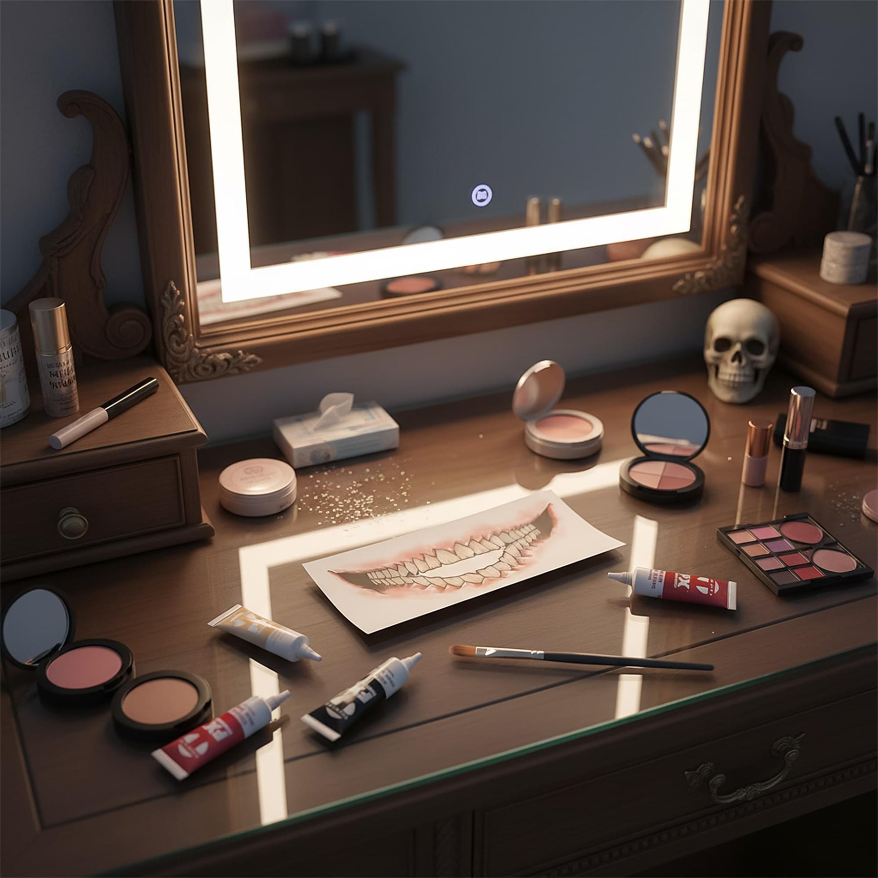 Evil Grin Fx Makeup Kit Costume Accessory