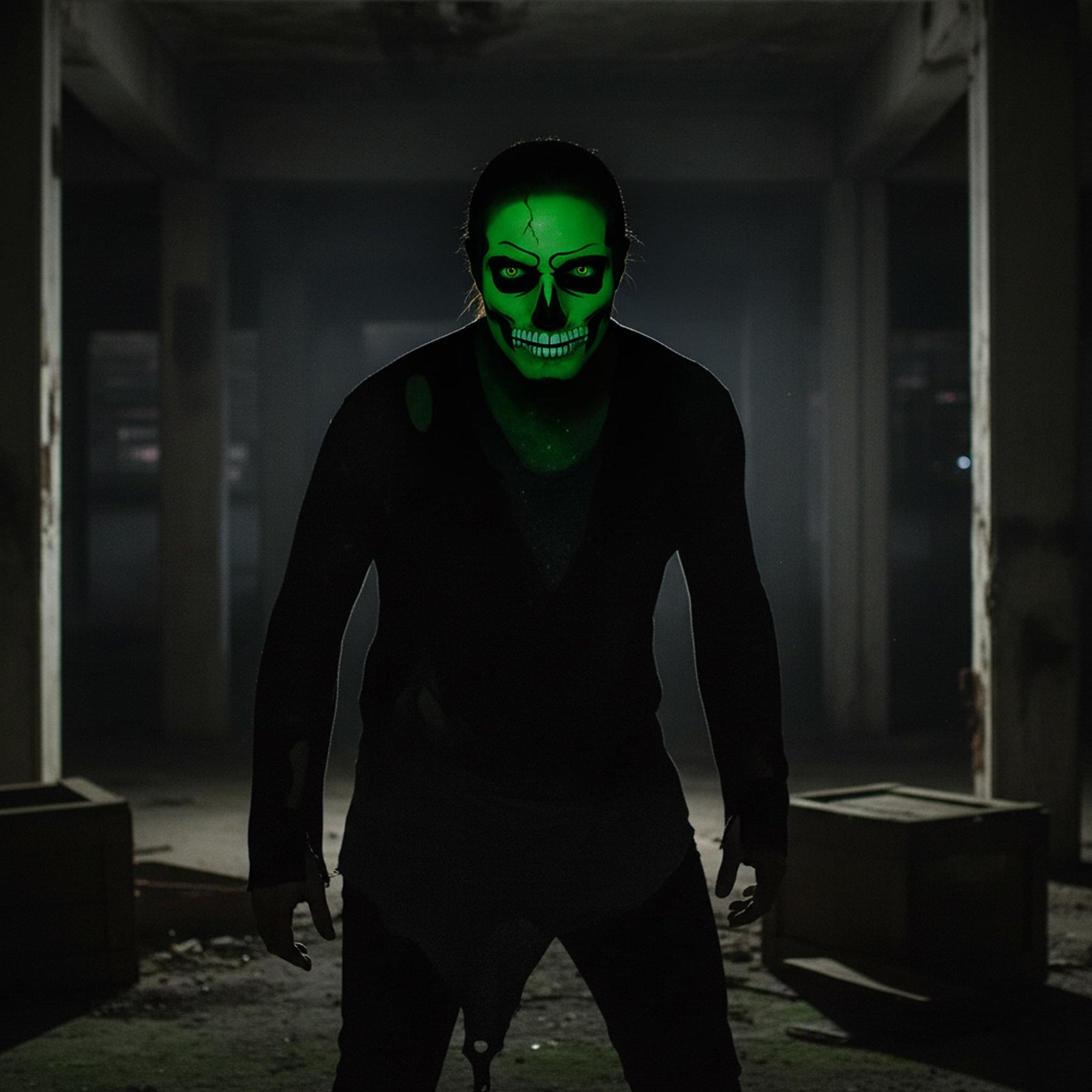 Glow in the Dark Skull Tattoo Fx Costume Accessory