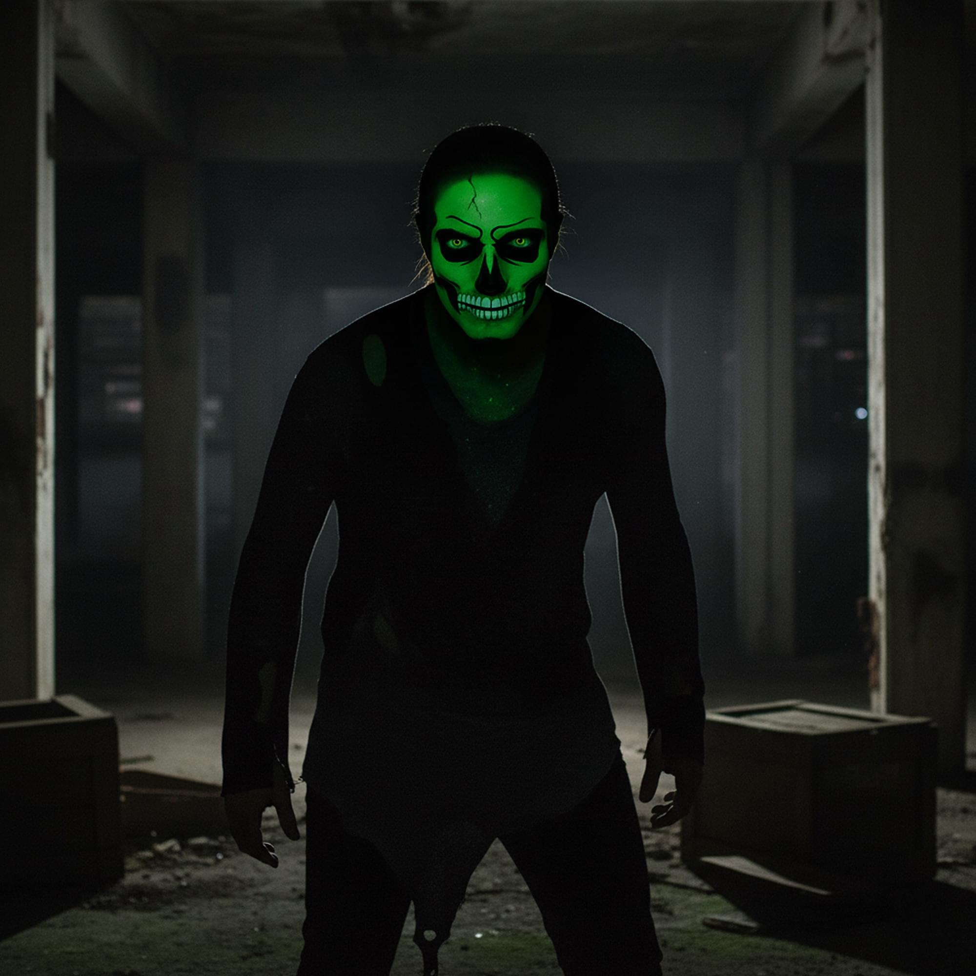 Glow in the Dark Skull Tattoo Fx Costume Accessory