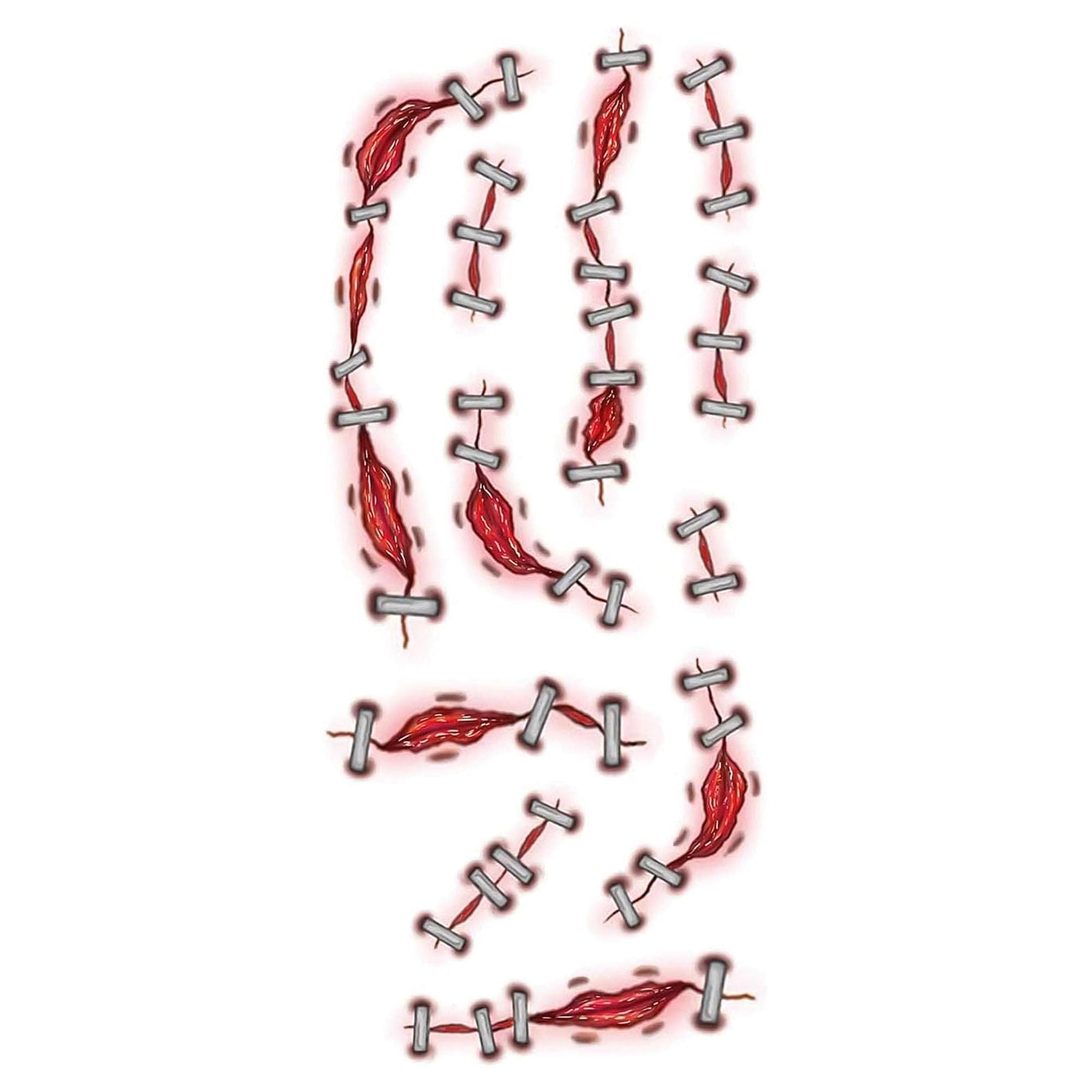 Stapled Trauma Tattoo Costume Accessory