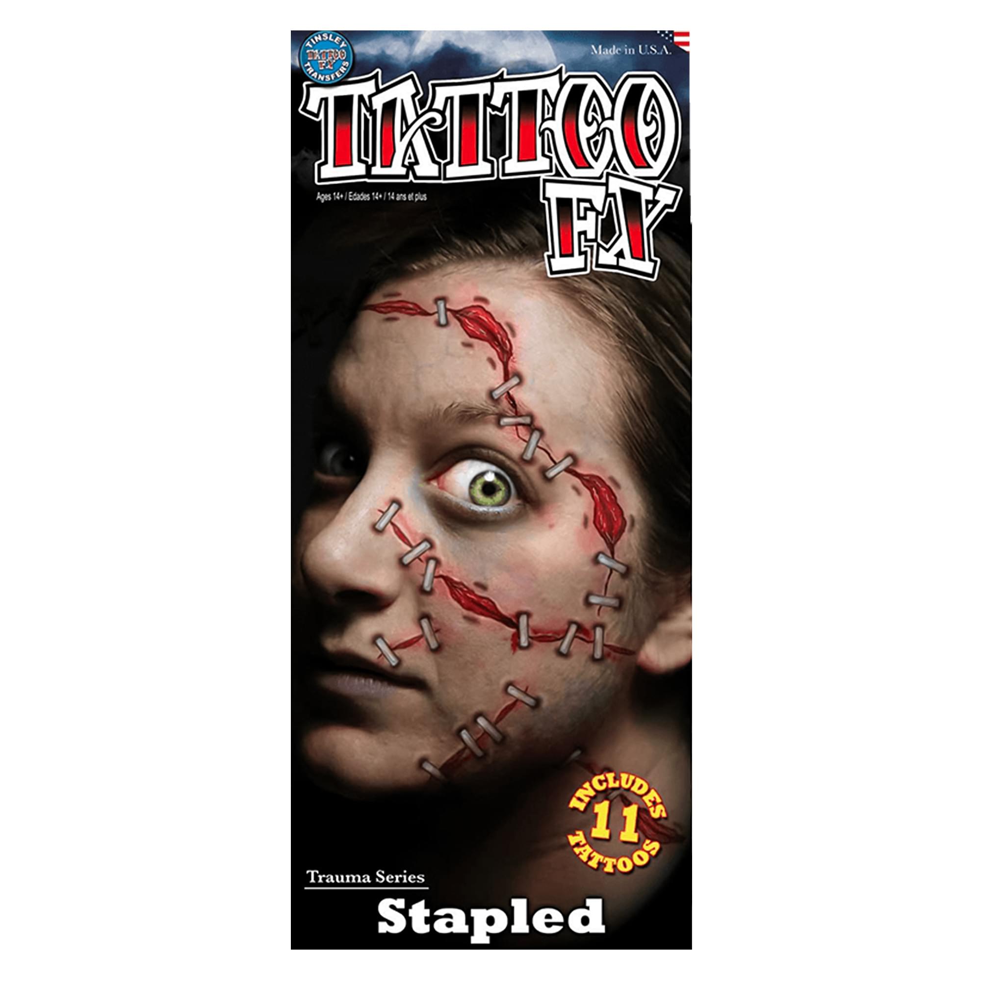 Stapled Trauma Tattoo Costume Accessory