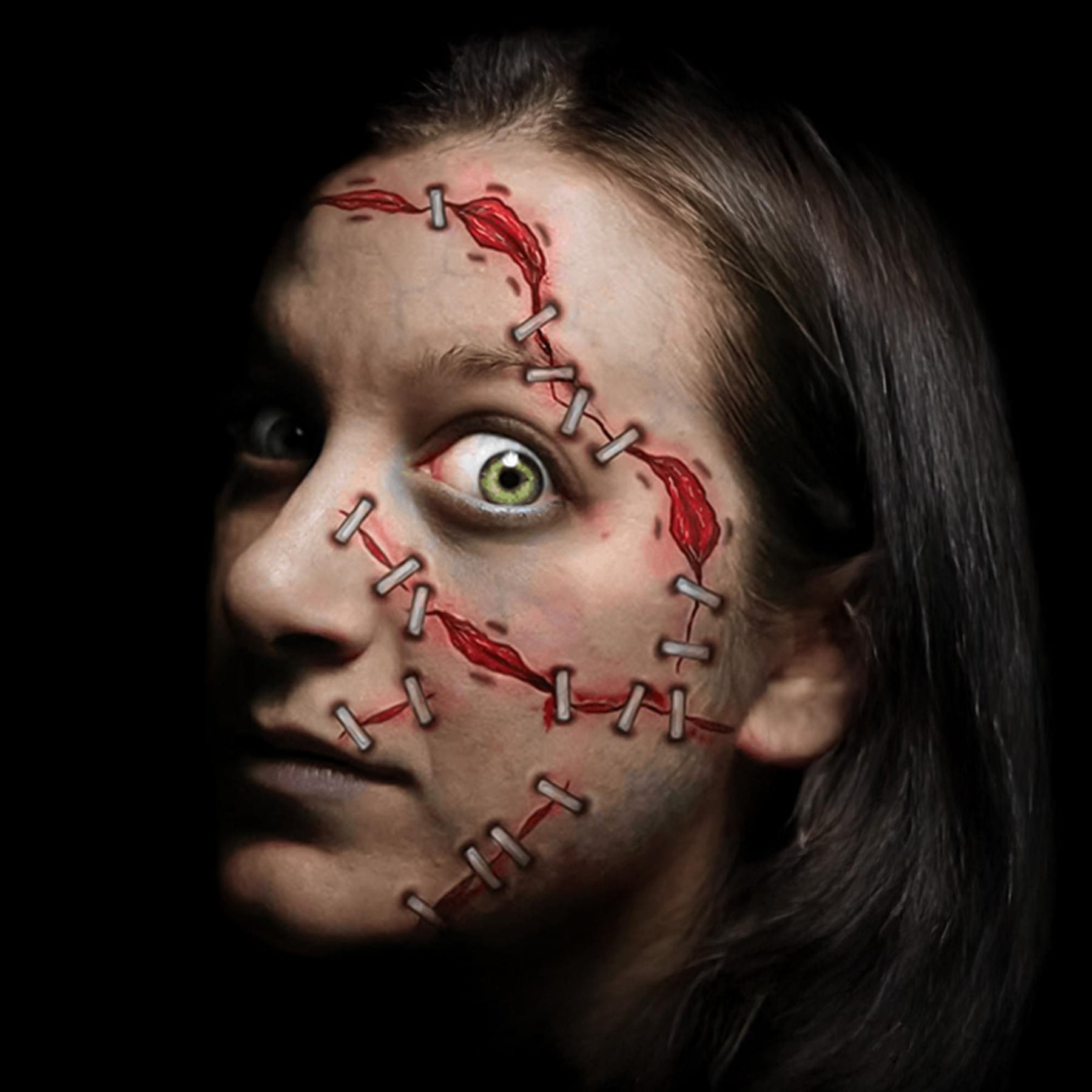 Stapled Trauma Tattoo Costume Accessory