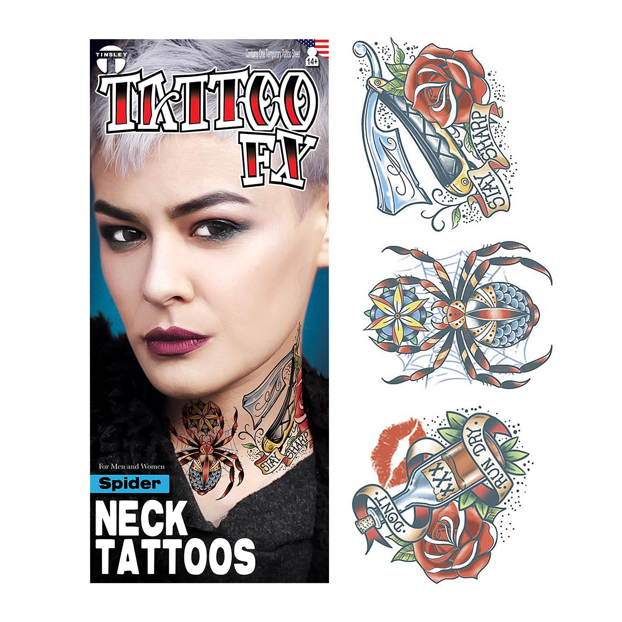 Spider Neck Tattoo Fx Costume Accessory