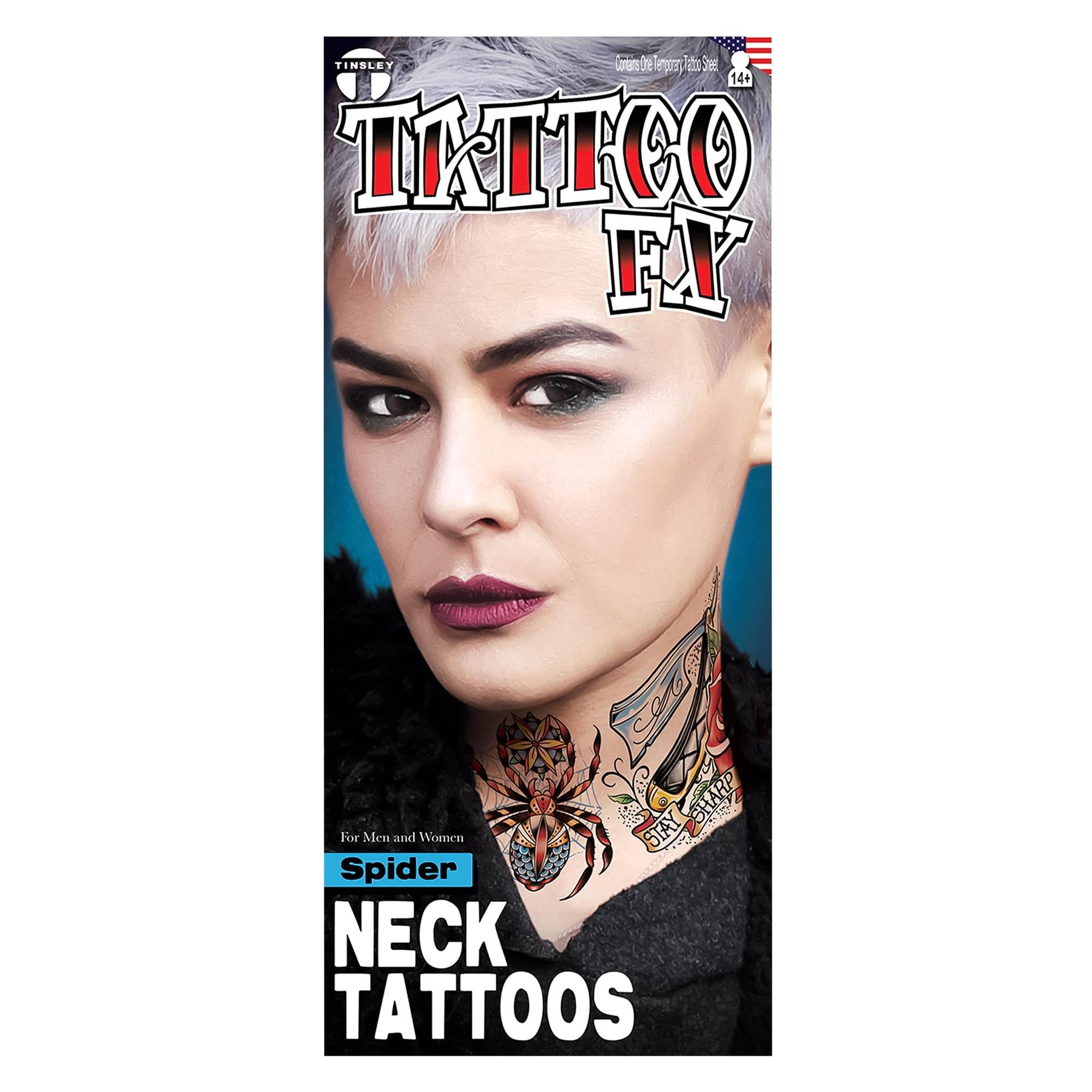 Spider Neck Tattoo Fx Costume Accessory