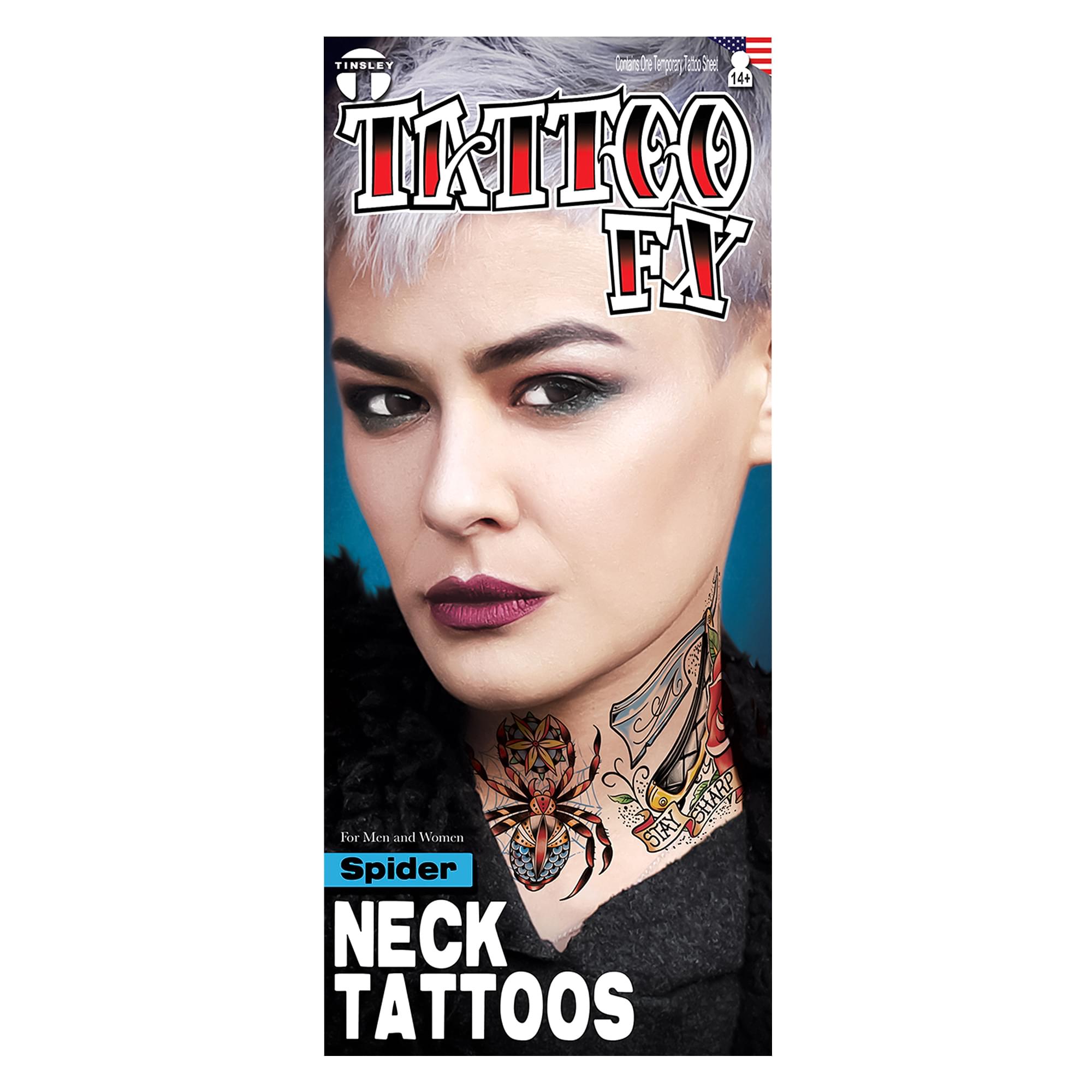 Spider Neck Tattoo Fx Costume Accessory