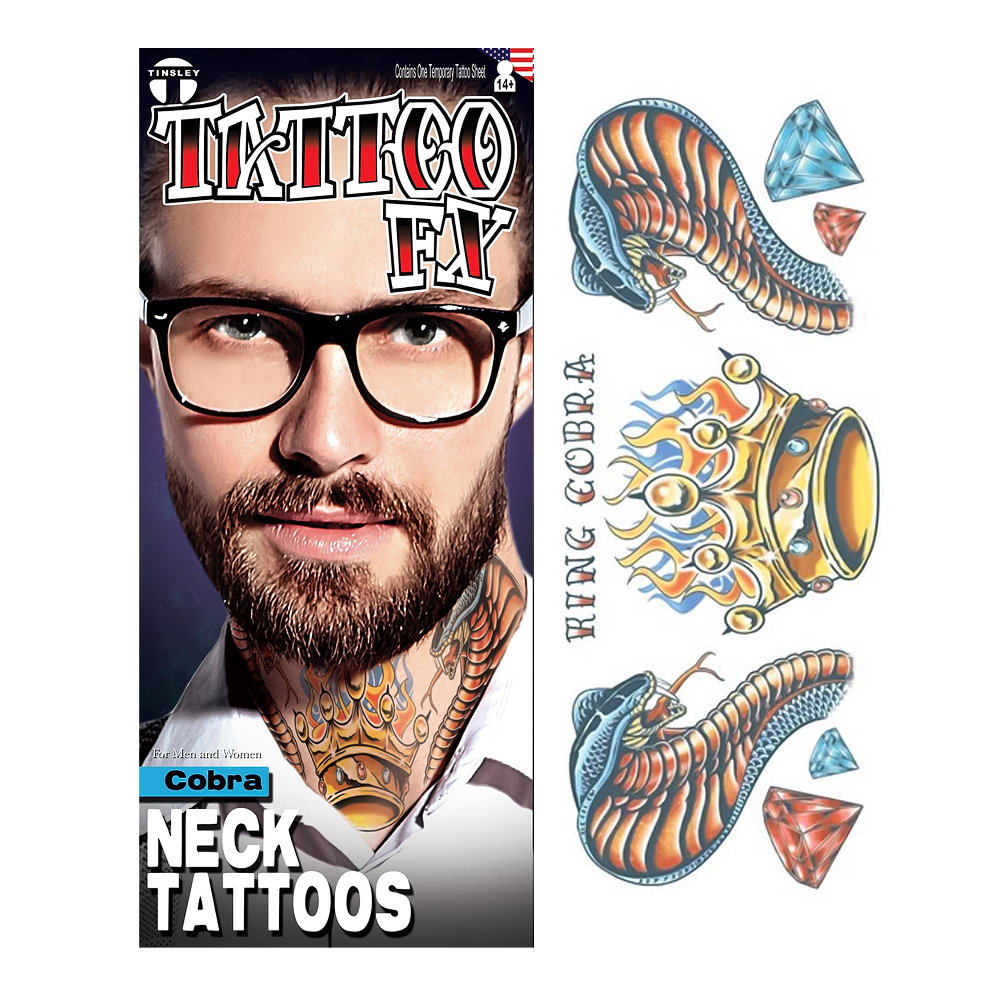 Cobra Neck Tattoo Fx Costume Accessory