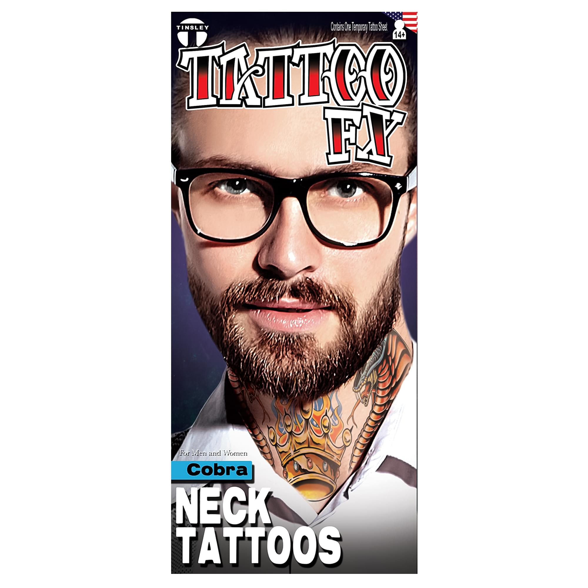 Cobra Neck Tattoo Fx Costume Accessory