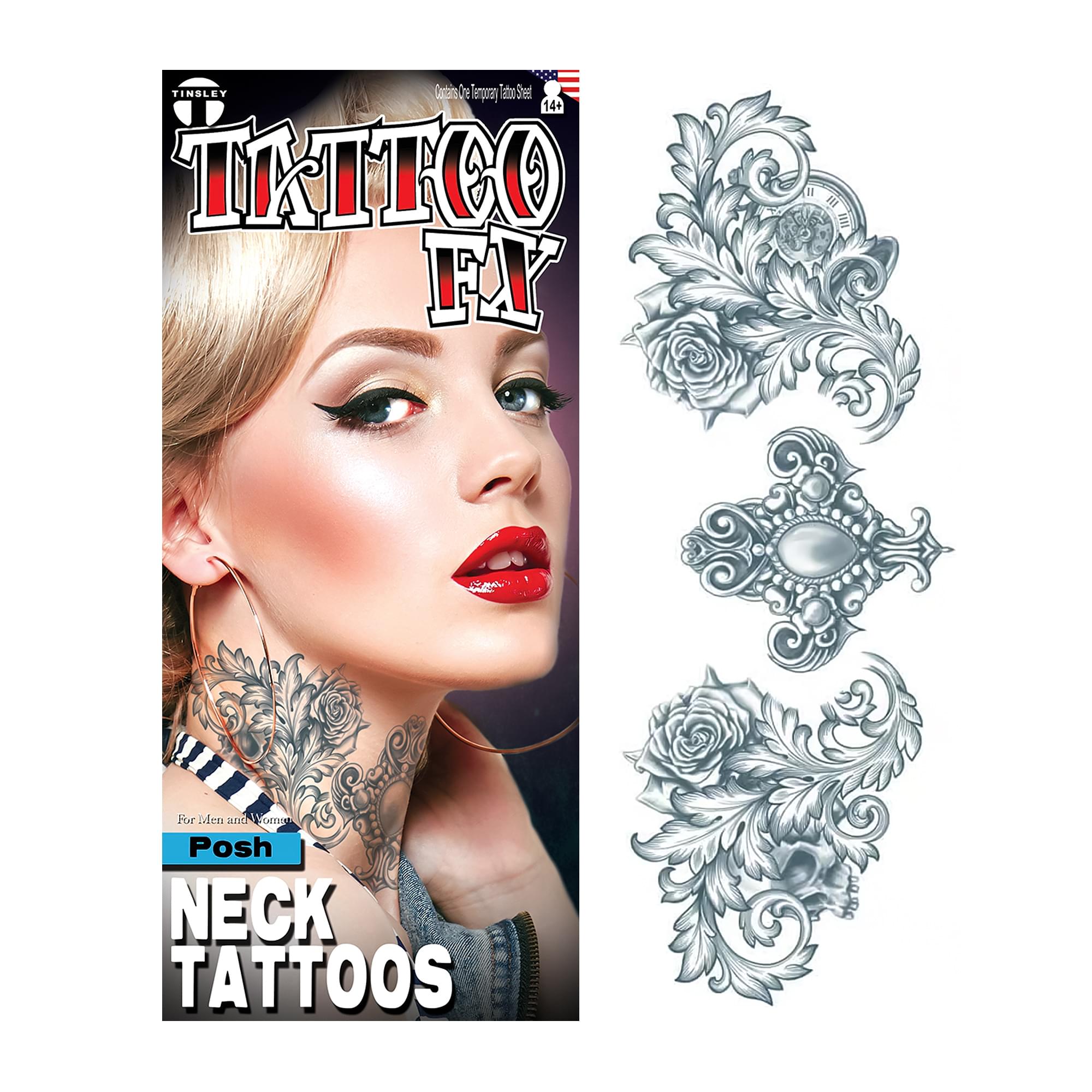 Posh Neck Tattoo Fx Costume Accessory