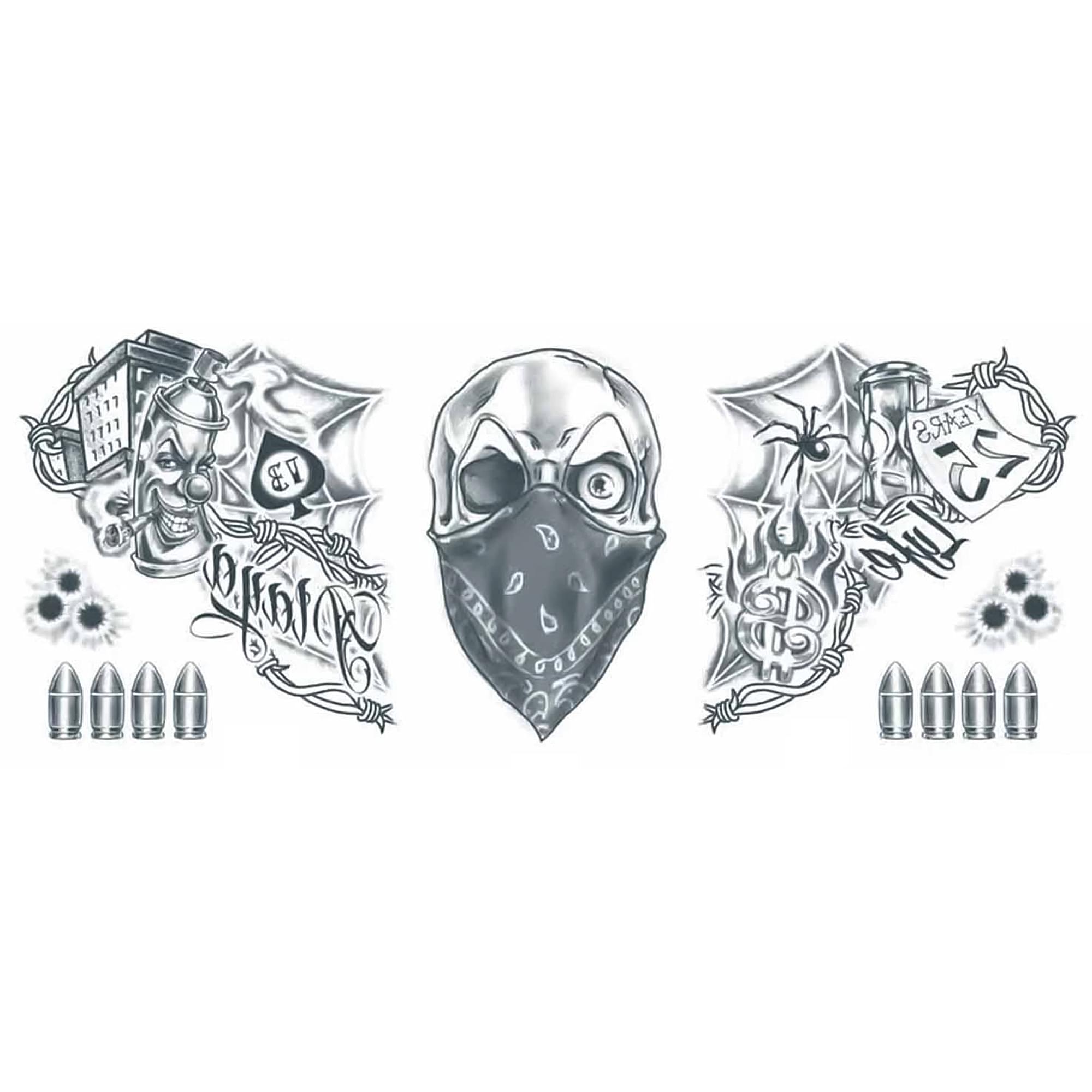 Vandal Neck Tattoo Fx Costume Accessory