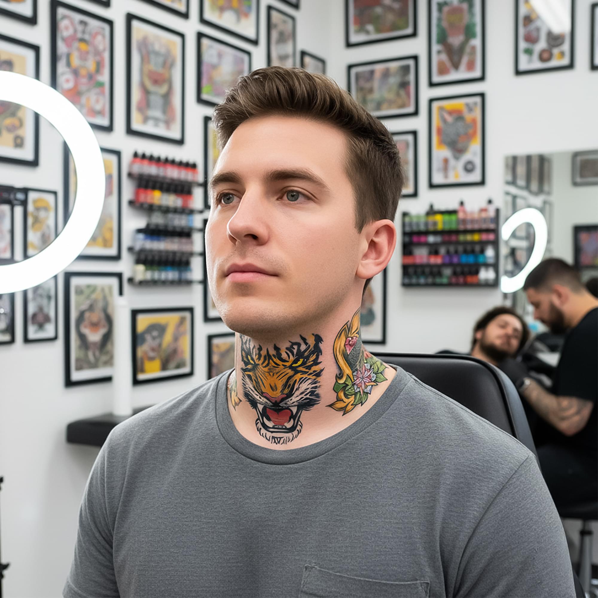 Tiger Neck Tattoo Fx Costume Accessory