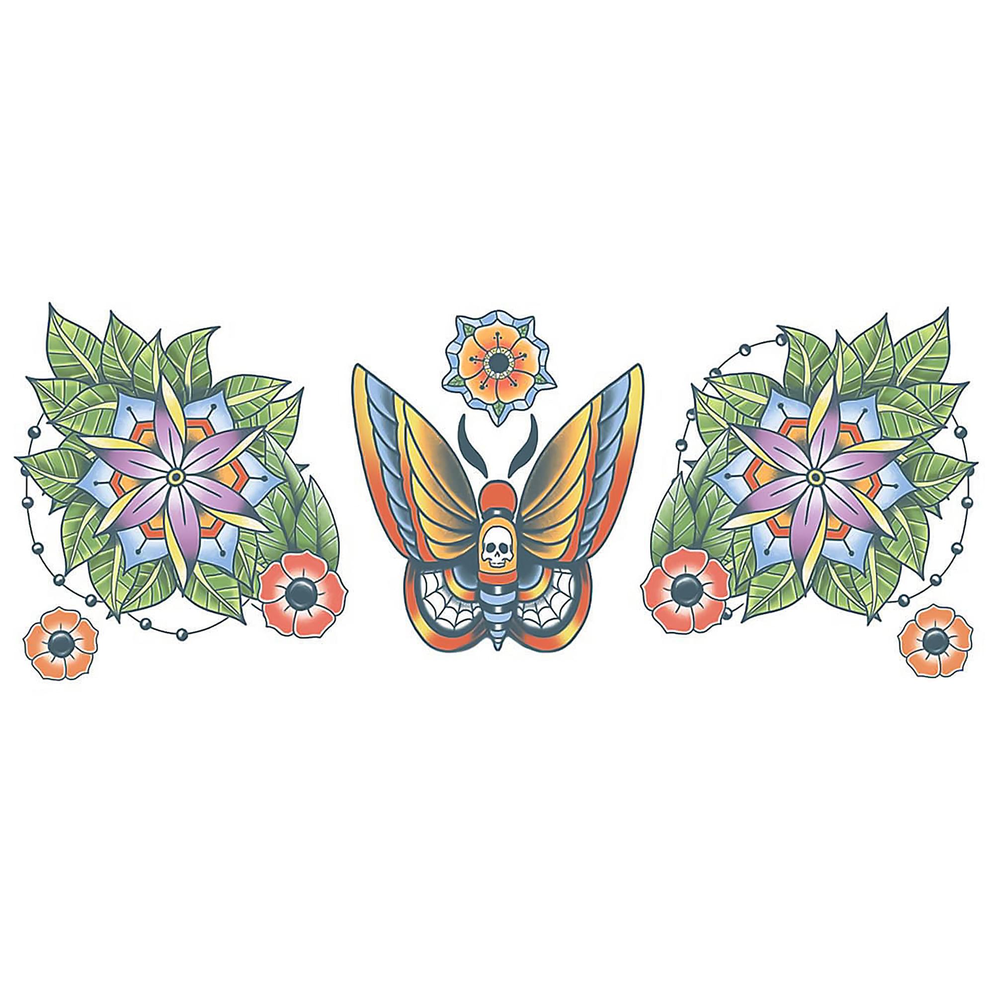 Moth Neck Tattoo Fx Costume Accessory