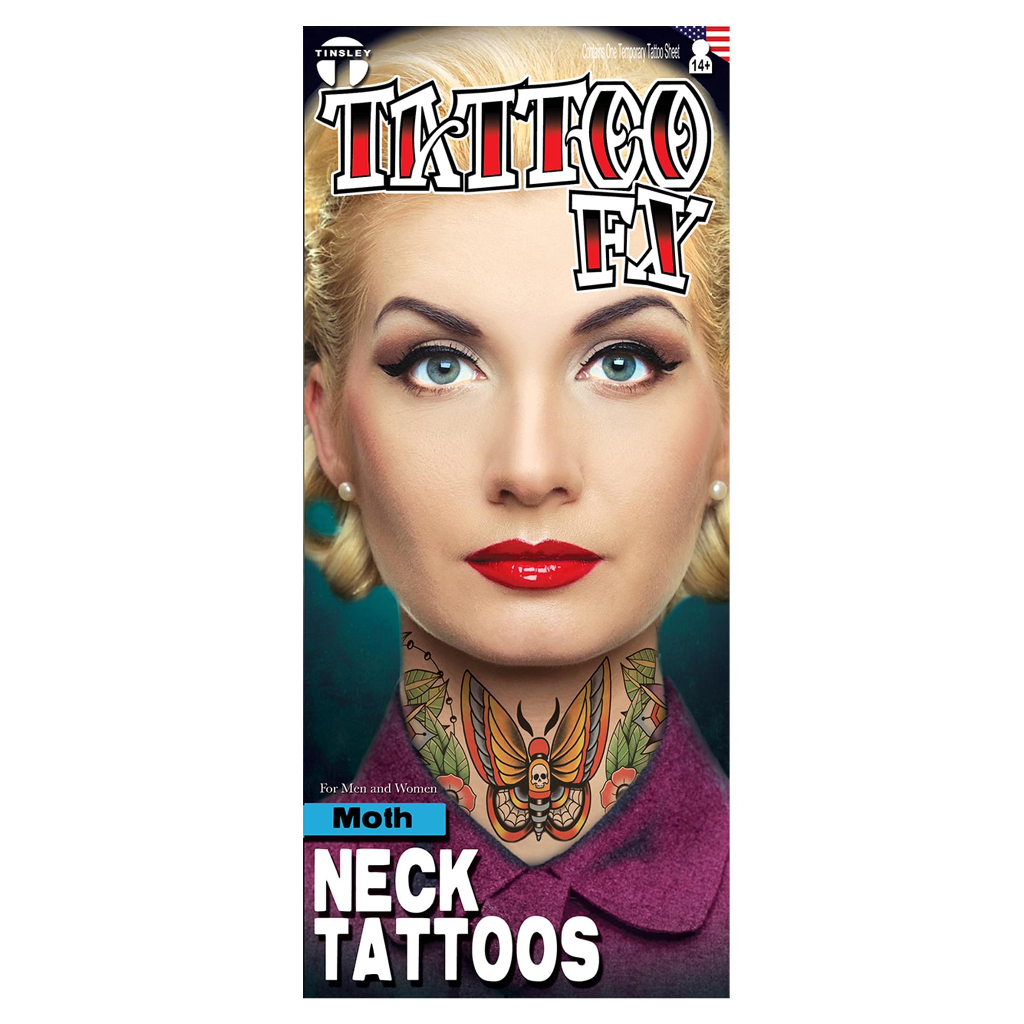 Moth Neck Tattoo Fx Costume Accessory