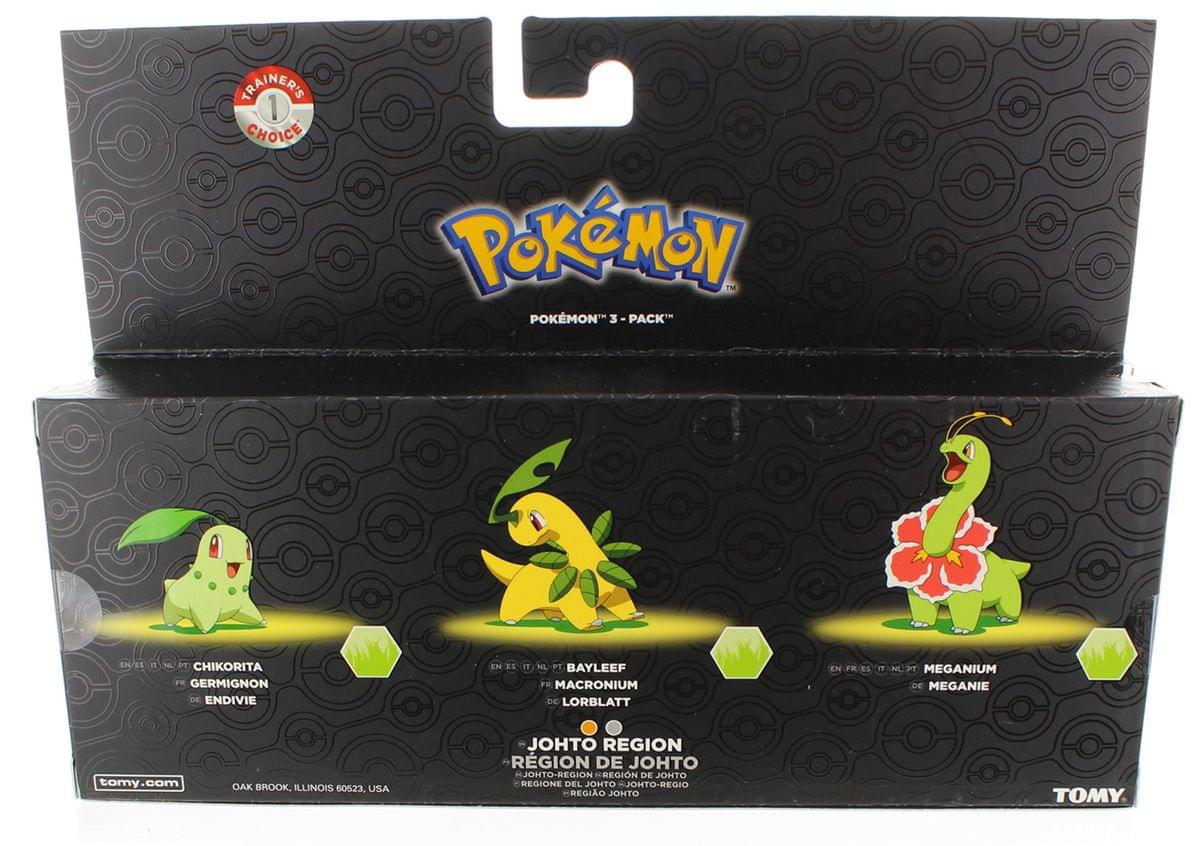 Pokemon Trainer's Choice 2" Mini Figure 3-Pack: Chikorita, Bayleef and Meganium