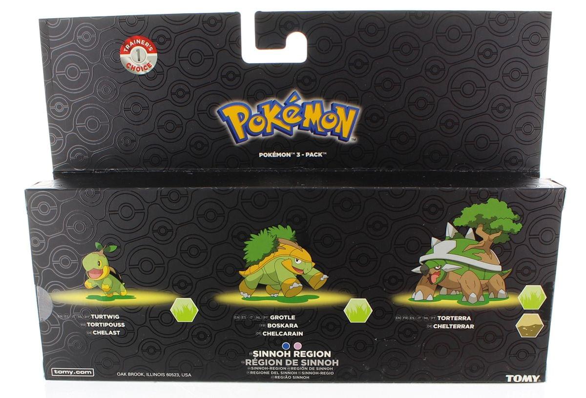 Pokemon Trainer's Choice 2" Mini Figure 3-Pack: Turtwig, Grotle and Torterra