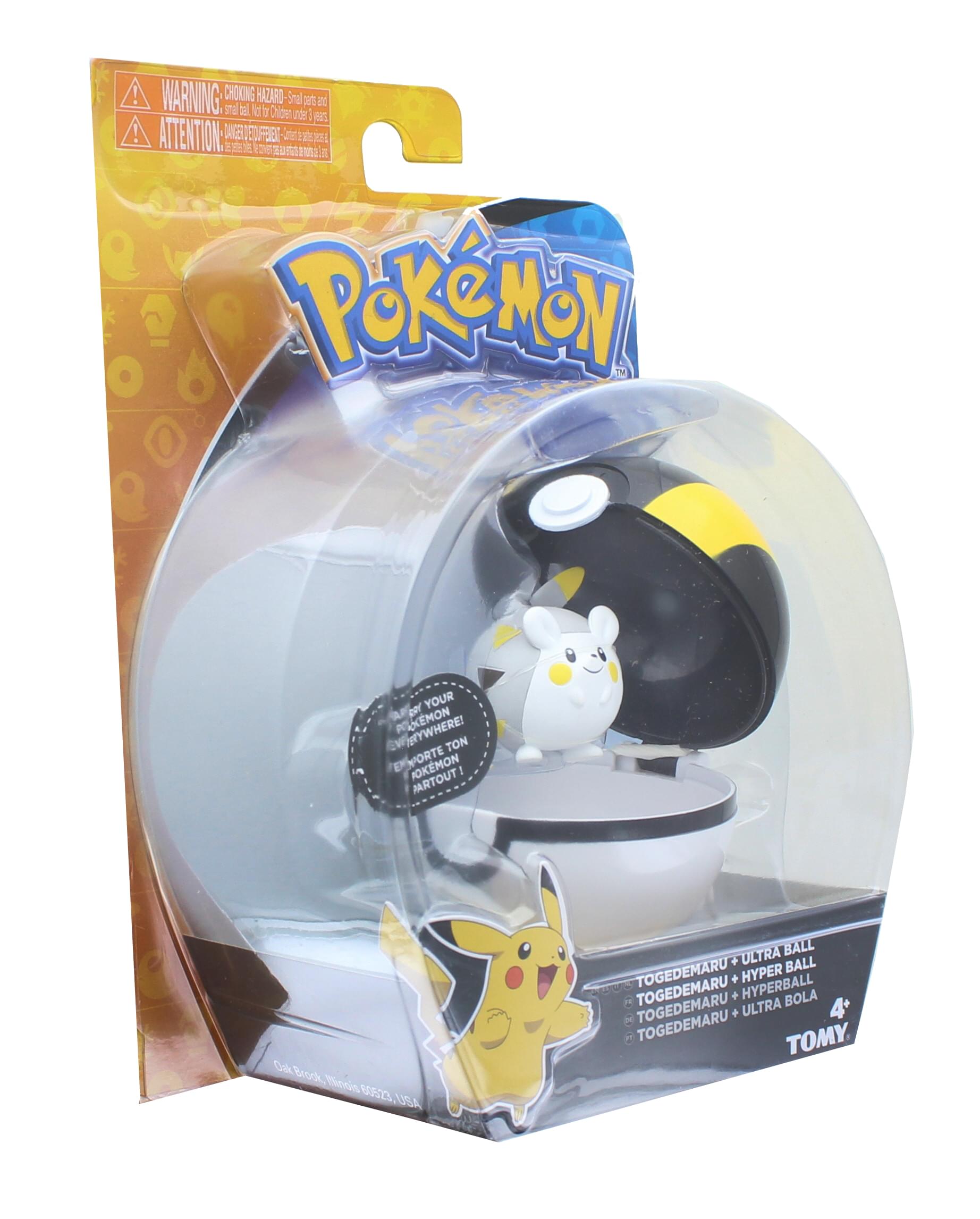 Pokemon Clip and Carry Poke Ball | 2 Inch Togedemaru and Ultra Ball