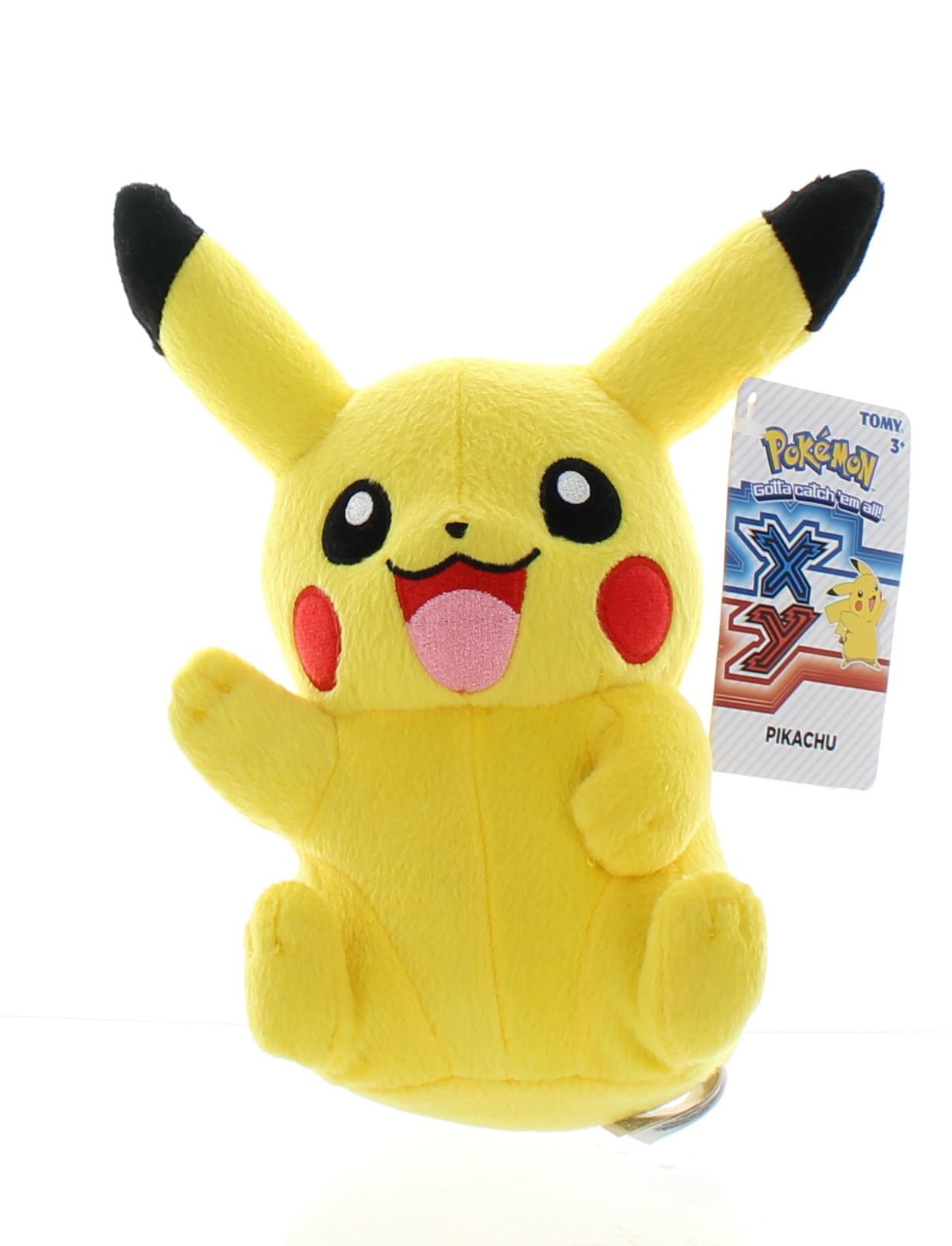 Pokemon XY 8" Plush Pikachu Open Mouth Arm Up