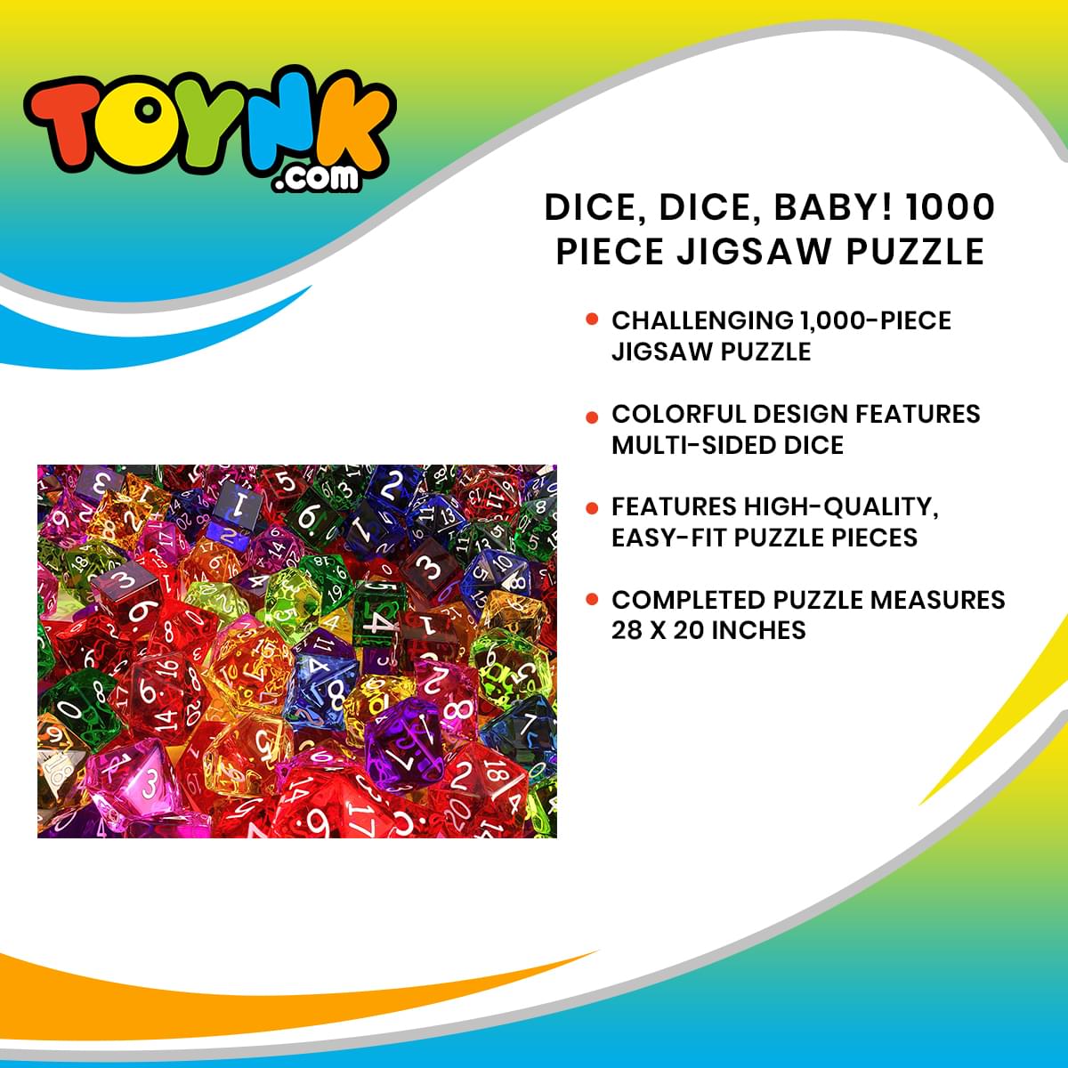 Dice, Dice, Baby! 1000 Piece Jigsaw Puzzle