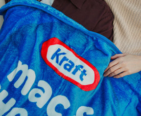Kraft Macaroni and Cheese Fleece Throw Blanket | 45 x 60 Inches
