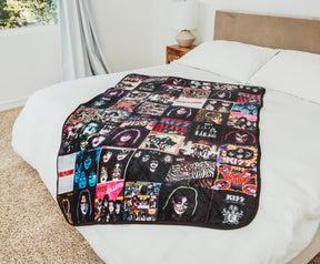 KISS Album Collage Fleece Throw Blanket | 45 x 60 Inches