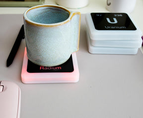 Radioactive Elements Periodic Table Glowing Light-Up Drink Coasters | Set of 4