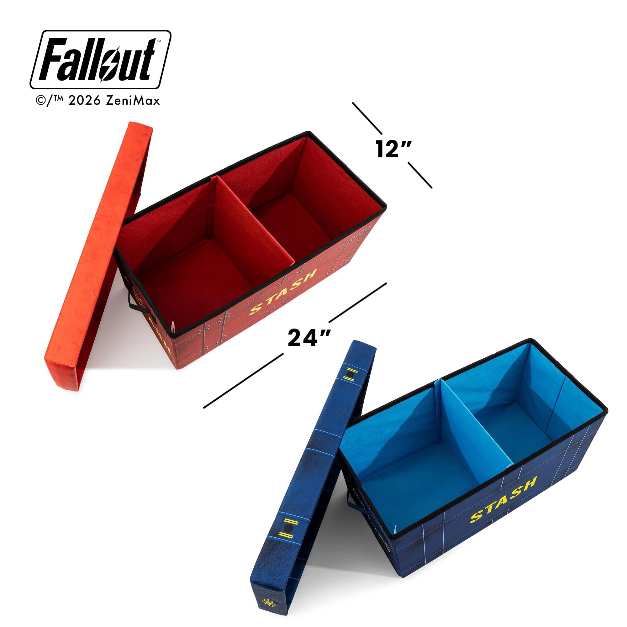 Fallout Vault-Tec and Nuka-Cola Fabric Storage Bin Set Of 2 | 24 x 12 Inches
