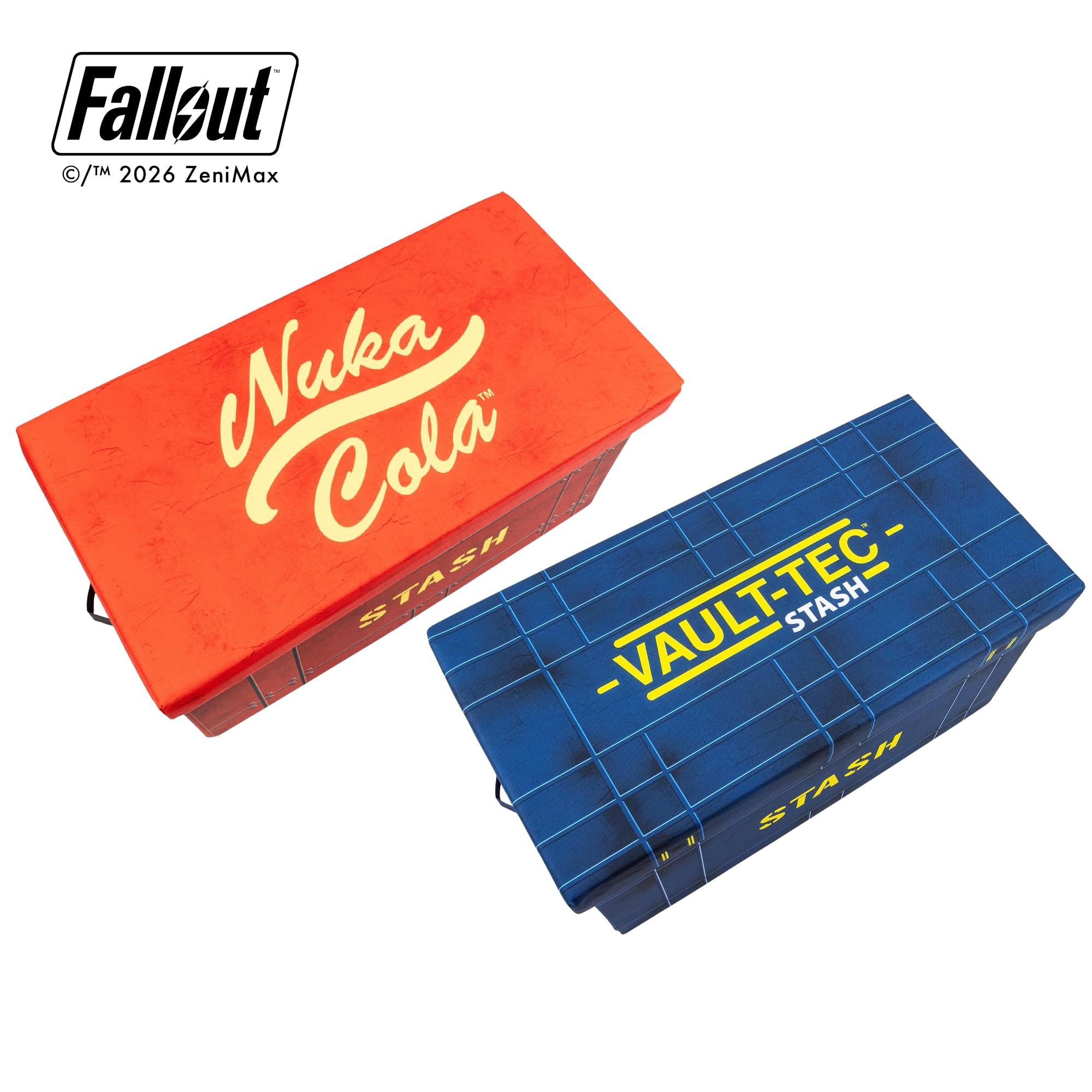 Fallout Vault-Tec and Nuka-Cola Fabric Storage Bin Set Of 2 | 24 x 12 Inches
