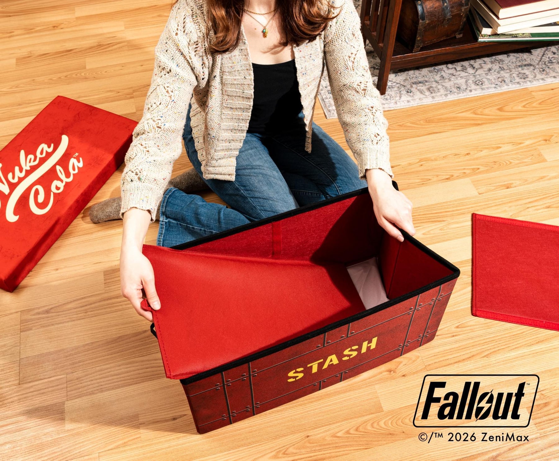 Fallout Vault-Tec and Nuka-Cola Fabric Storage Bin Set Of 2 | 24 x 12 Inches
