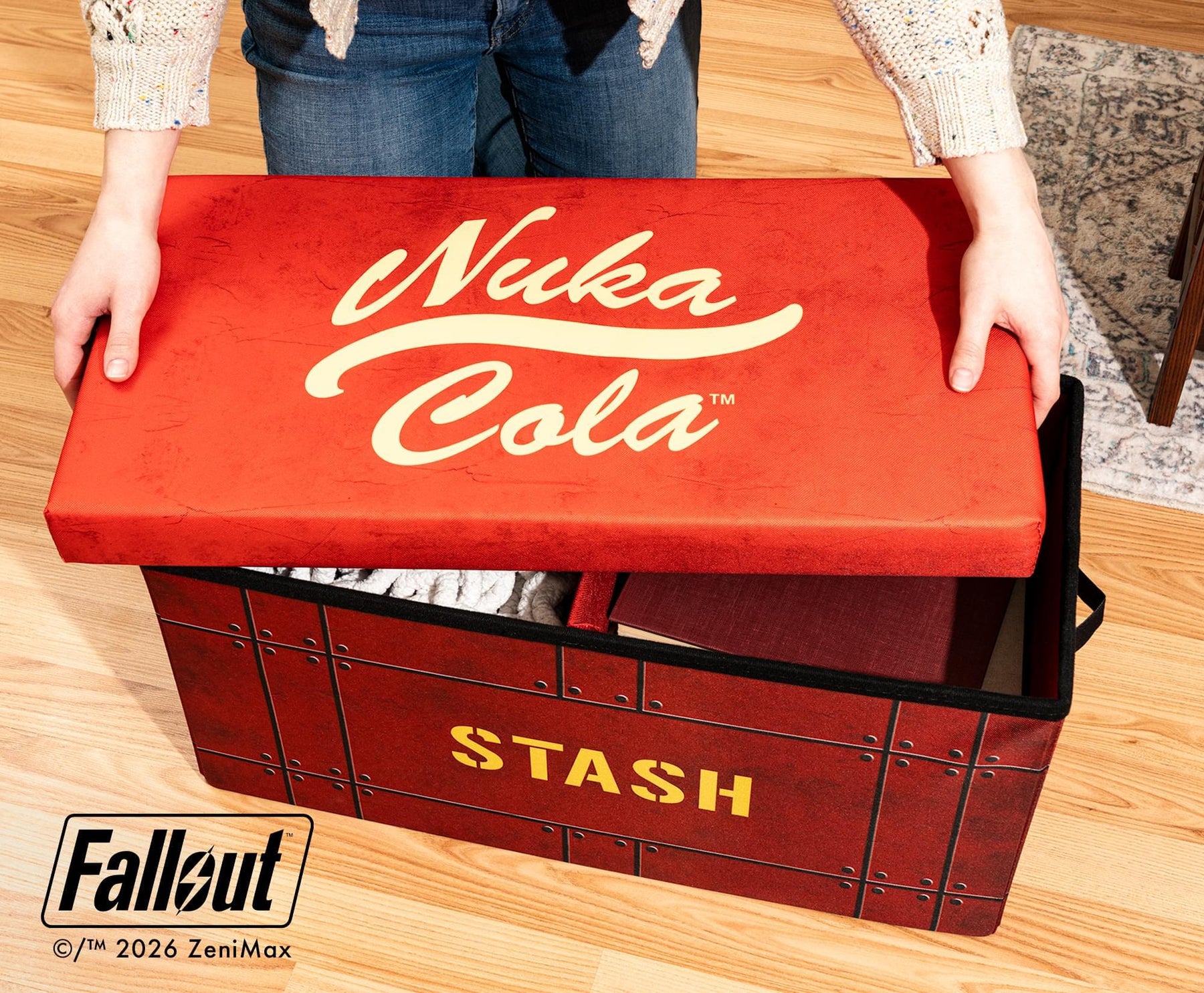 Fallout Vault-Tec and Nuka-Cola Fabric Storage Bin Set Of 2 | 24 x 12 Inches