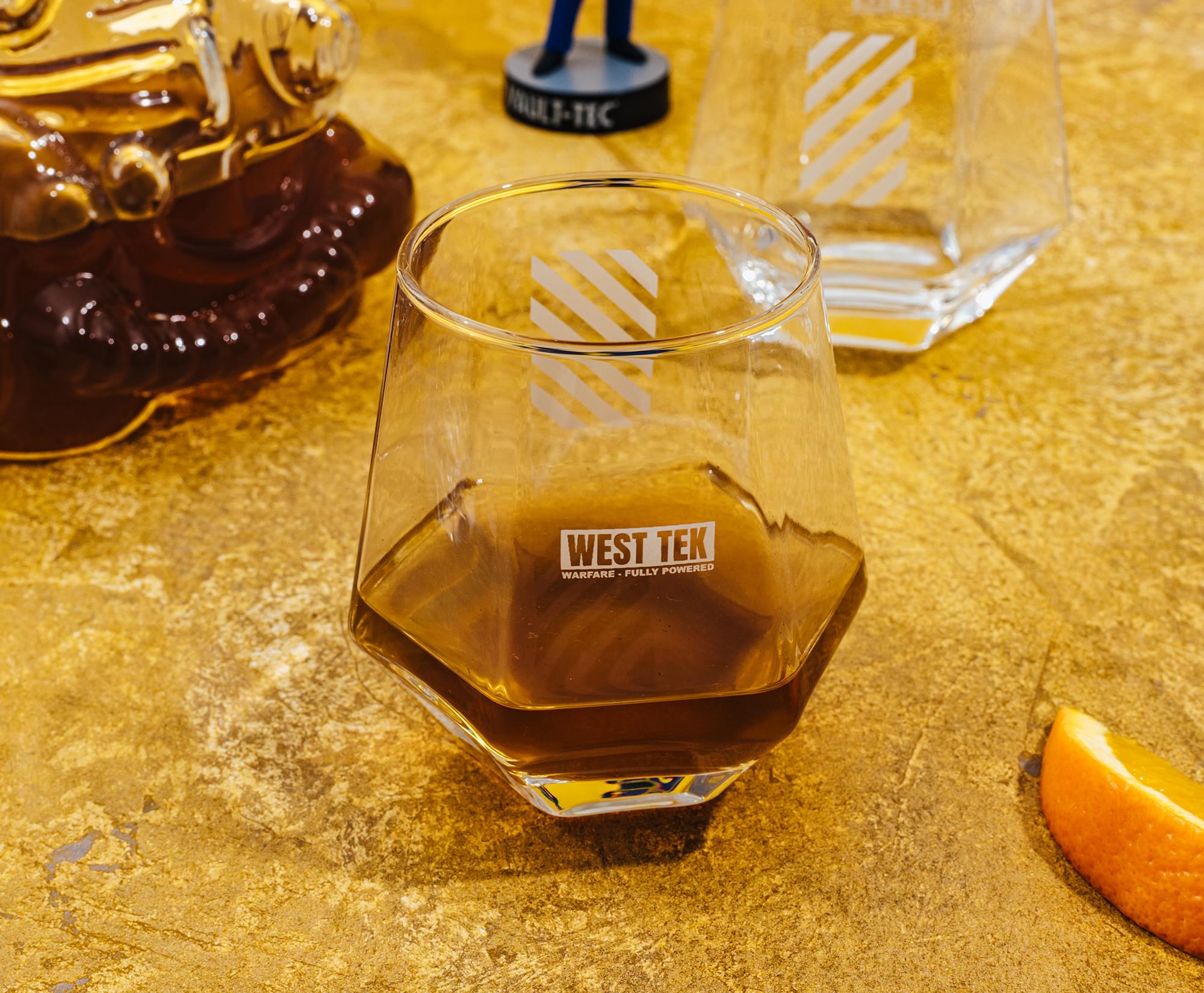 Fallout Brotherhood of Steel 5-Piece Whiskey Decanter Set With Glasses