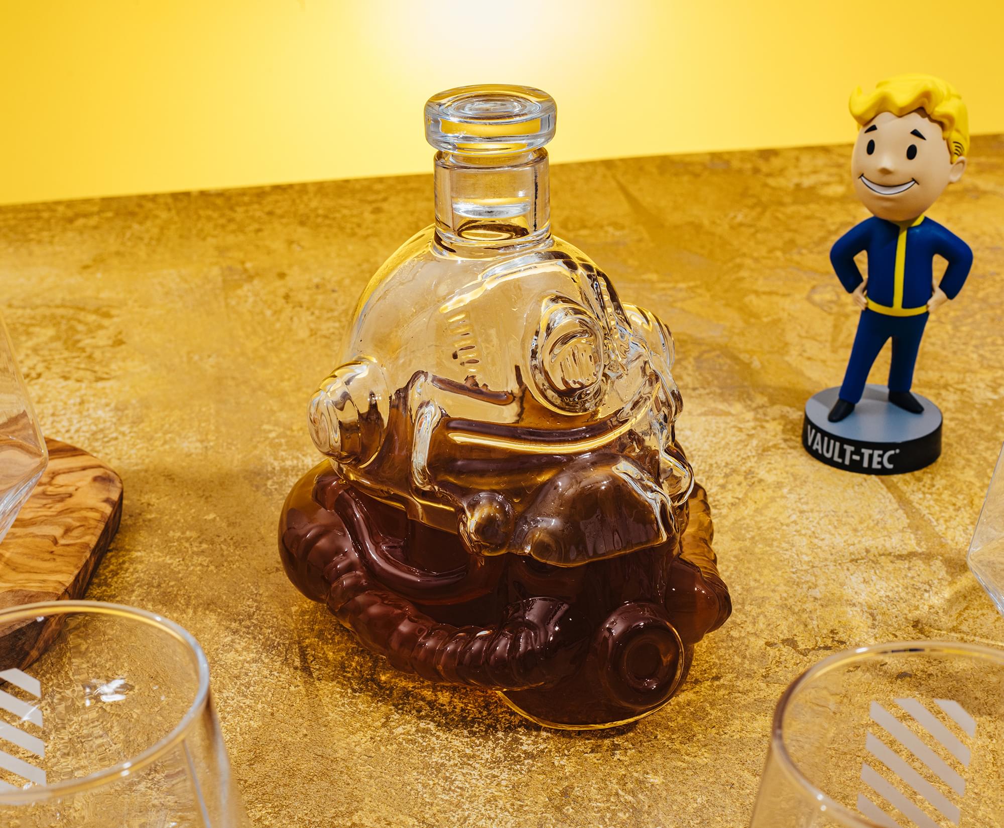 Fallout Brotherhood of Steel 5-Piece Whiskey Decanter Set With Glasses