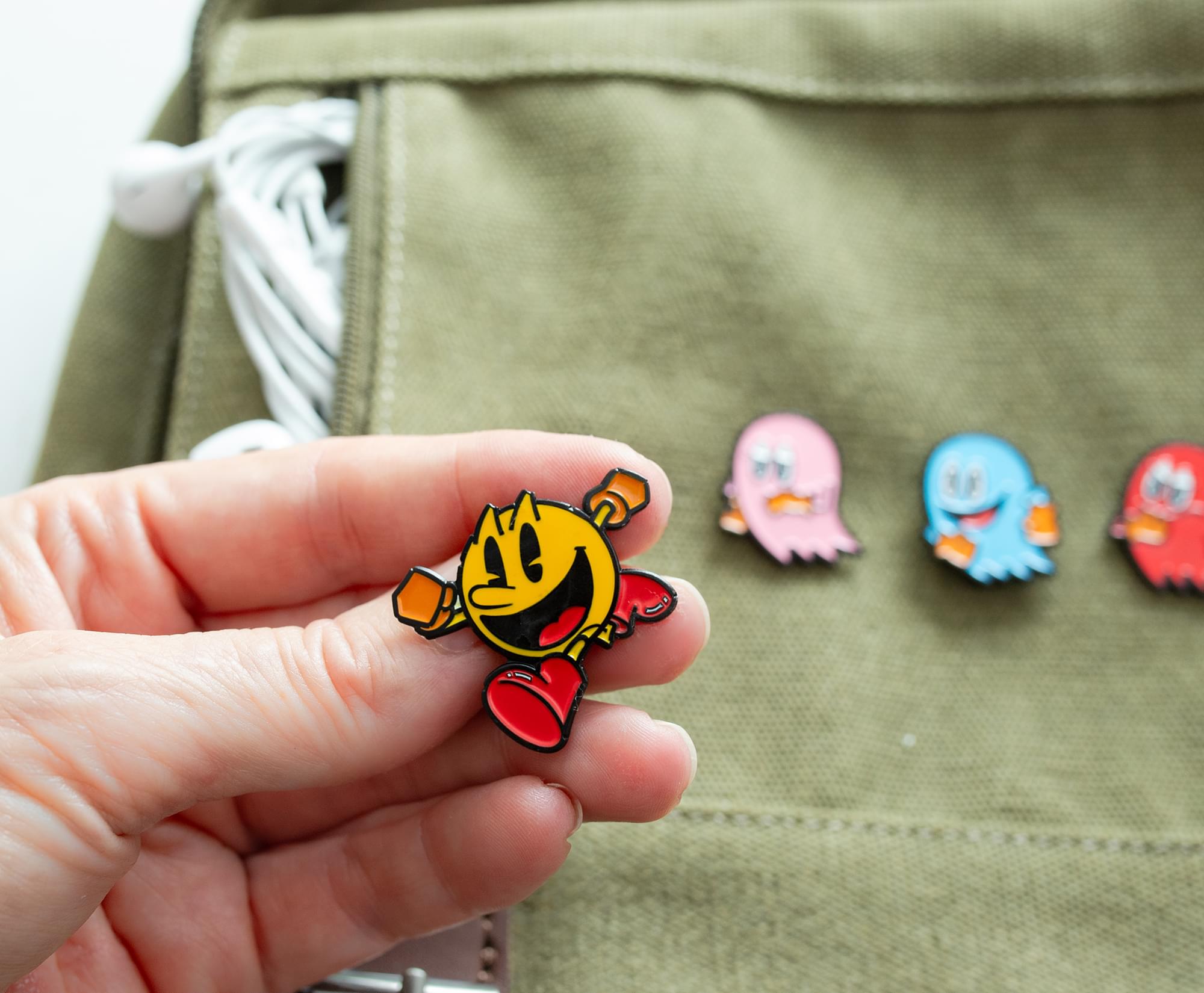 PAC-MAN 3D Characters 4-Piece Enamel Pin Set | Toynk Exclusive