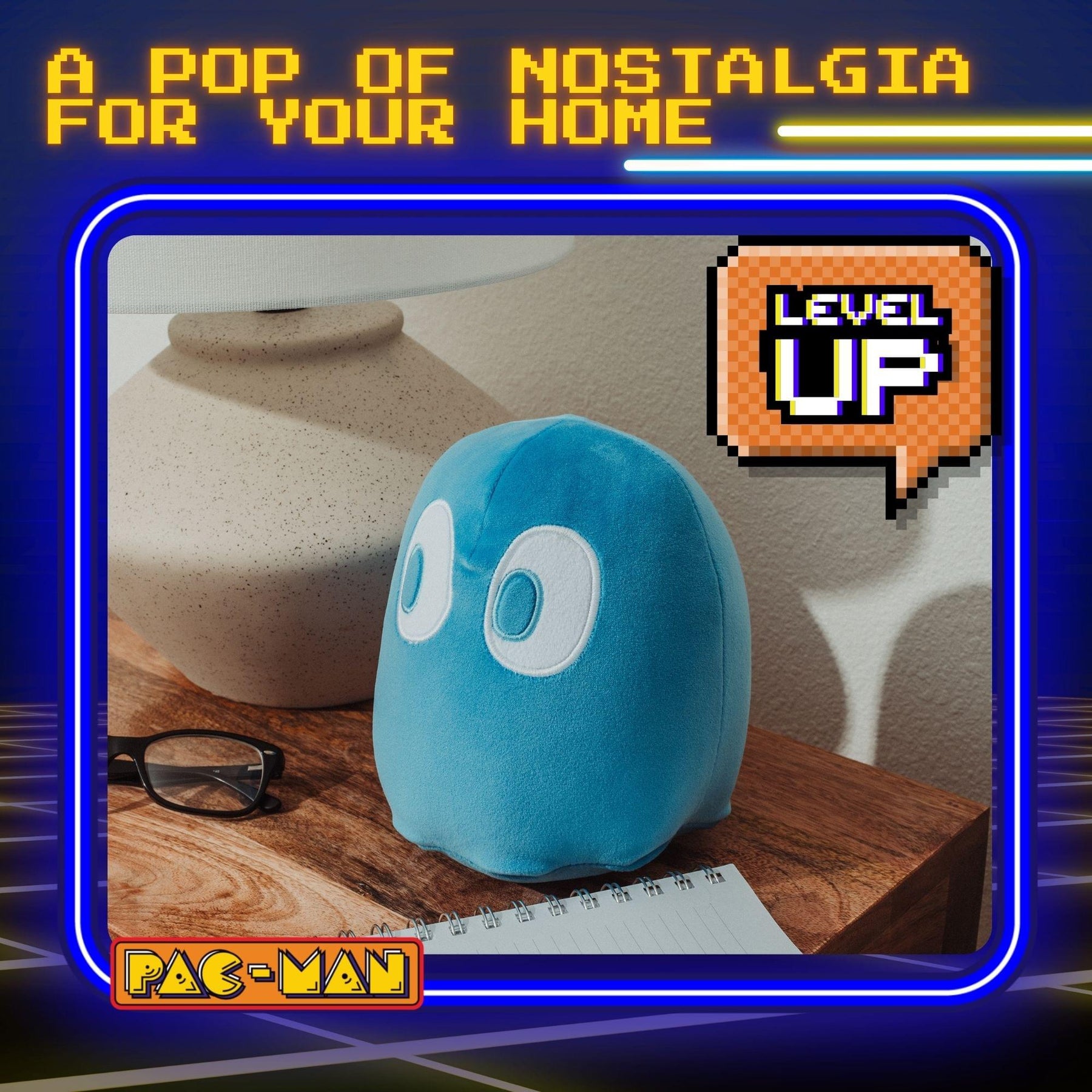 PAC-MAN Ghost INKY 7-Inch Plush