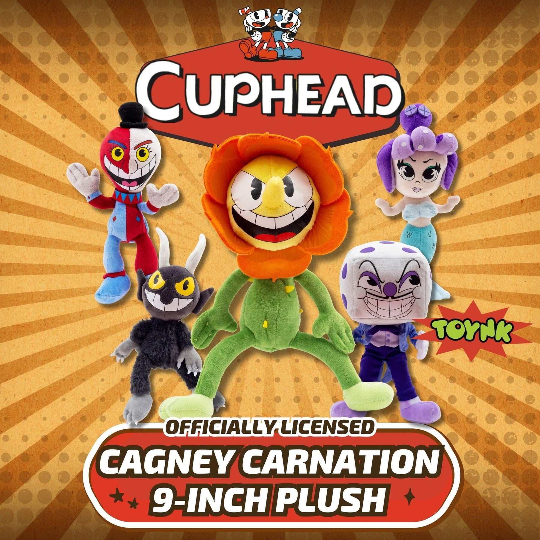 Cuphead Cagney Carnation 9-Inch Plush