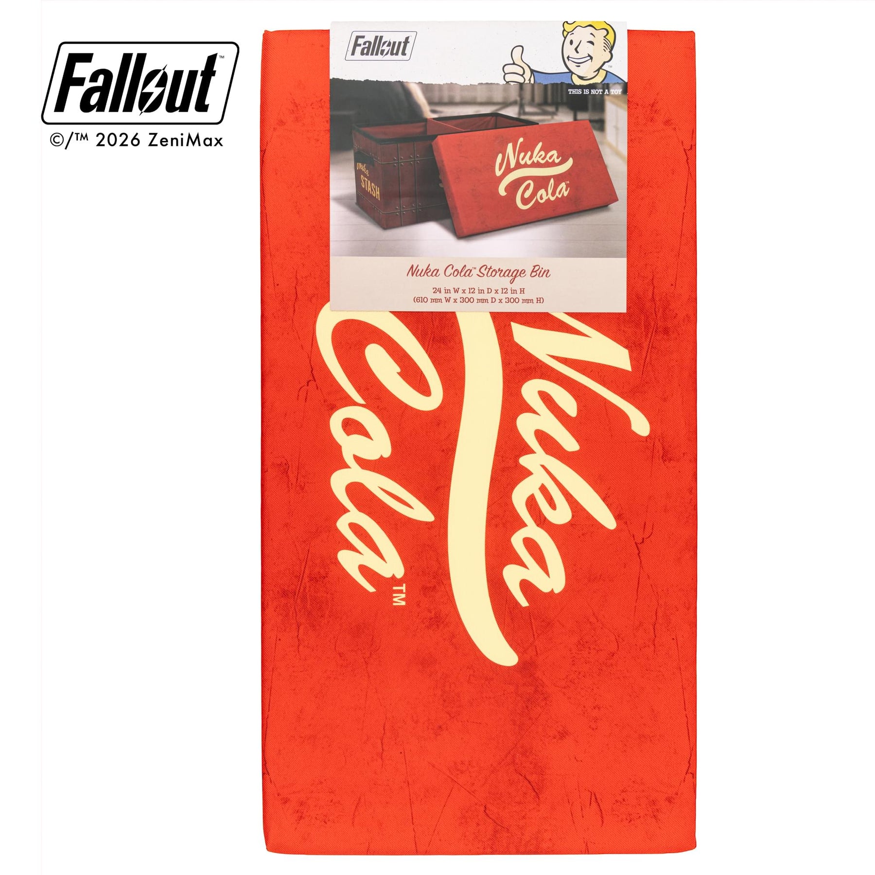Fallout Nuka-Cola Fabric Storage Bin | 24 x 12 Inches