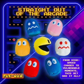 Pac-Man 7-Inch Collector Plush Set of 7